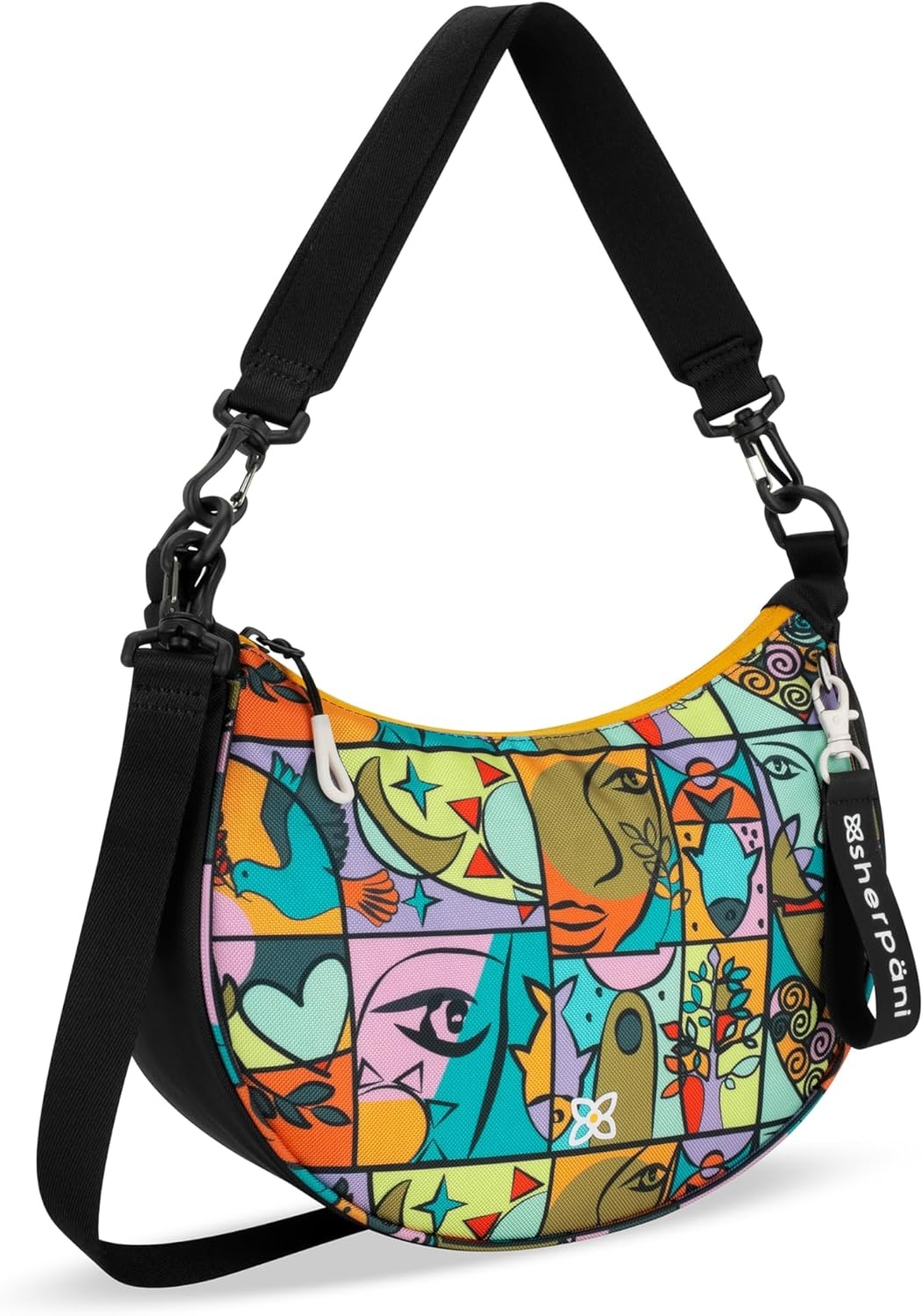 image:imageSherpani Mina Medium Nylon Crescent Bag Lightweight Half Moon Crossbody Bags Fashionable Shoulder Bag Travel HandbagCloud9