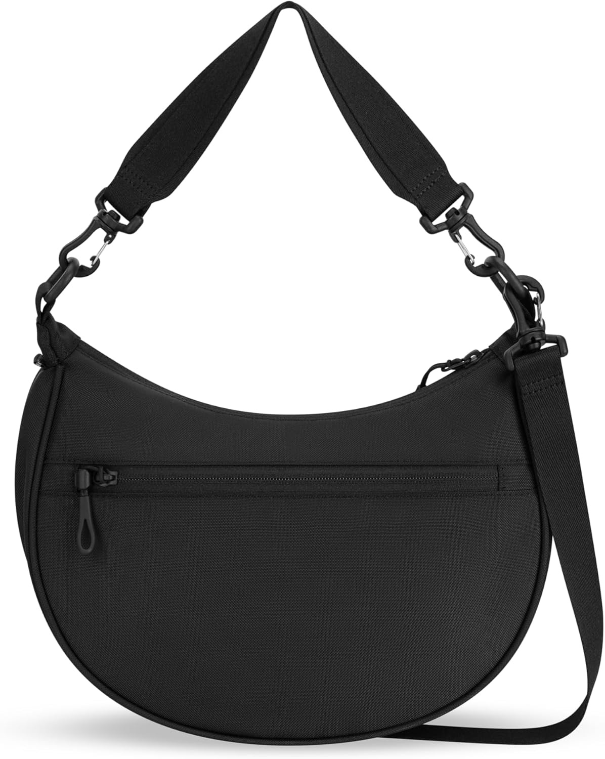image:imageSherpani Mina Medium Nylon Crescent Bag Lightweight Half Moon Crossbody Bags Fashionable Shoulder Bag Travel HandbagRaven