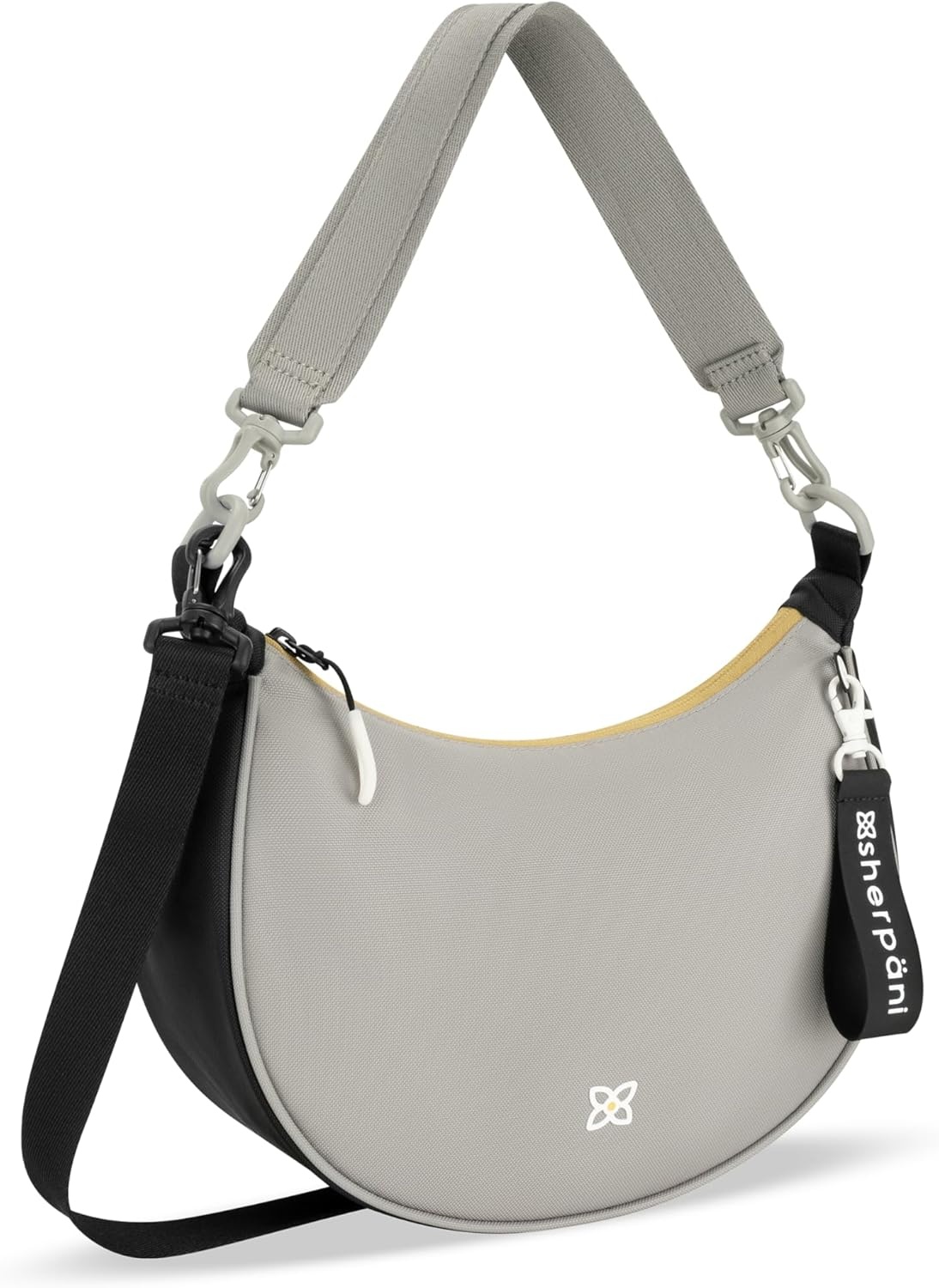 image:imageSherpani Mina Medium Nylon Crescent Bag Lightweight Half Moon Crossbody Bags Fashionable Shoulder Bag Travel HandbagWasabi Stone