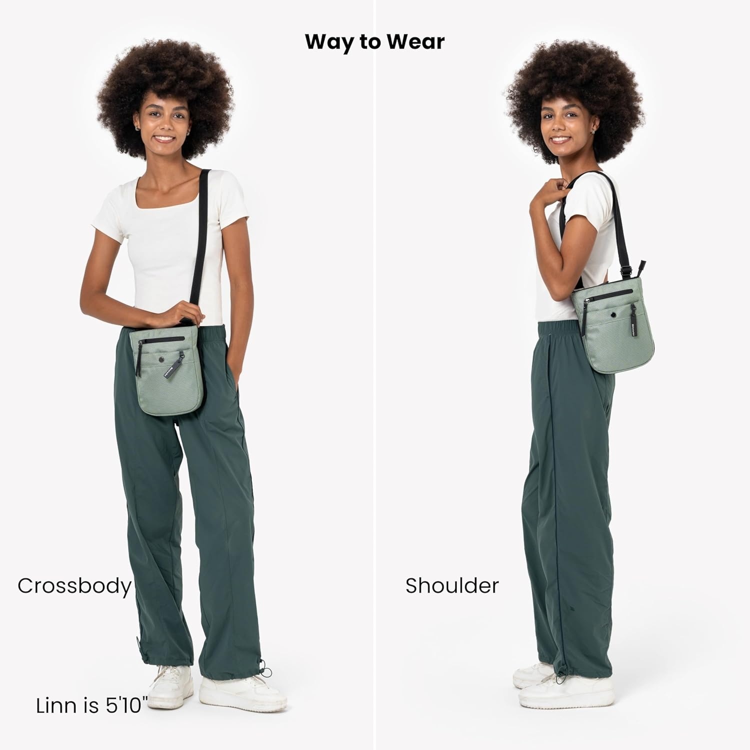 image:imageSherpani Prima Small Anti Theft Crossbody Bag Travel Shoulder Bag Cross Body Purses Handbags Travel GiftAloe Mist Signature