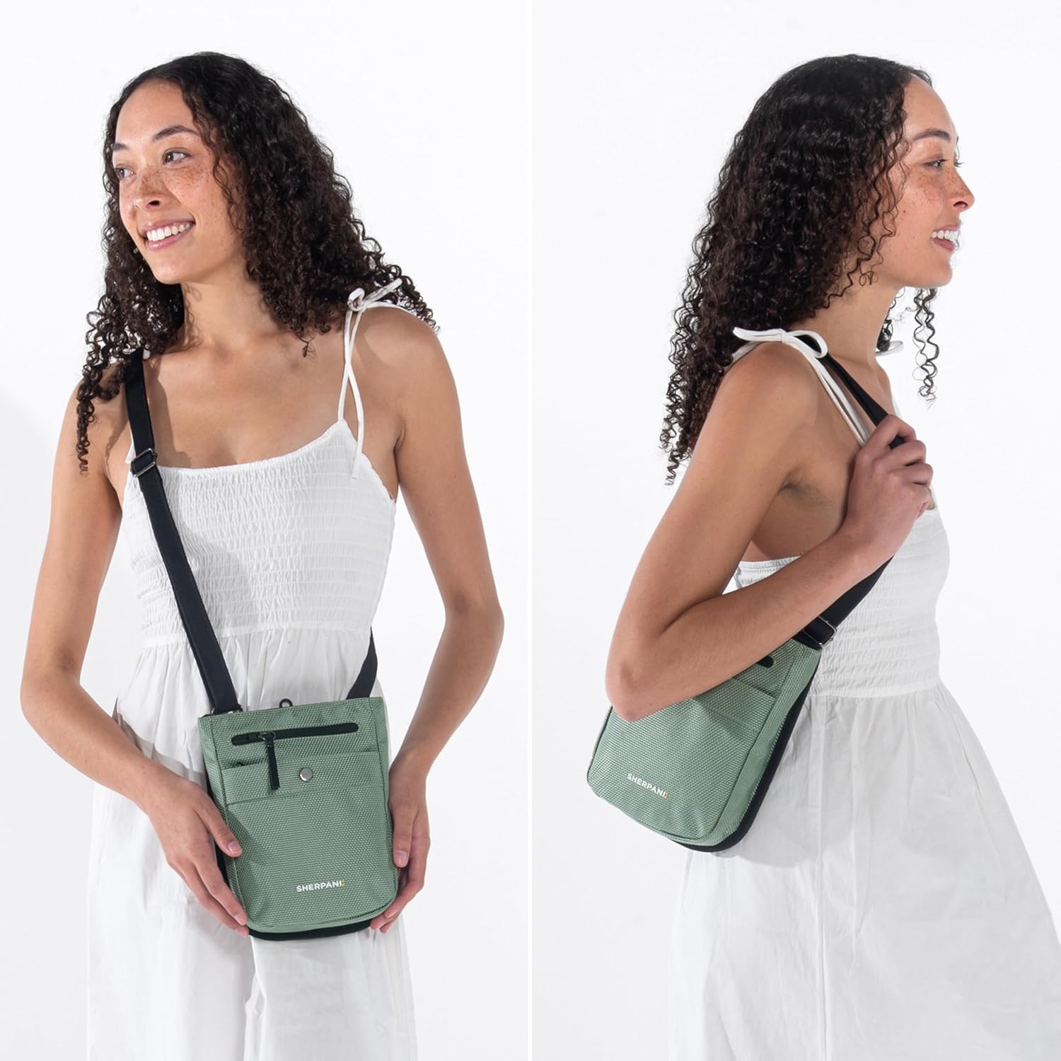 image:imageSherpani Prima Small Anti Theft Crossbody Bag Travel Shoulder Bag Cross Body Purses Handbags Travel GiftAloe Mist