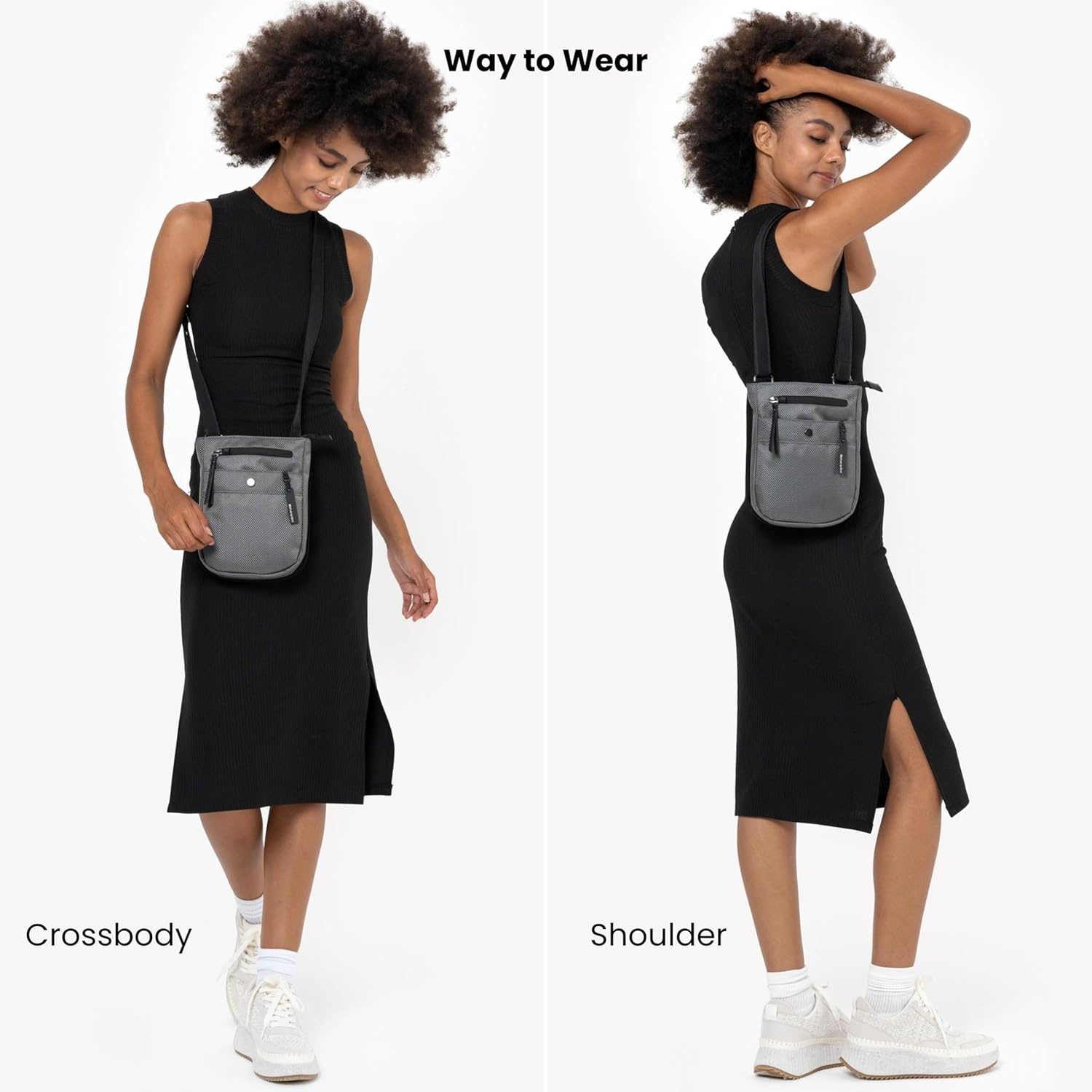 image:imageSherpani Prima Small Anti Theft Crossbody Bag Travel Shoulder Bag Cross Body Purses Handbags Travel GiftGranite Signature