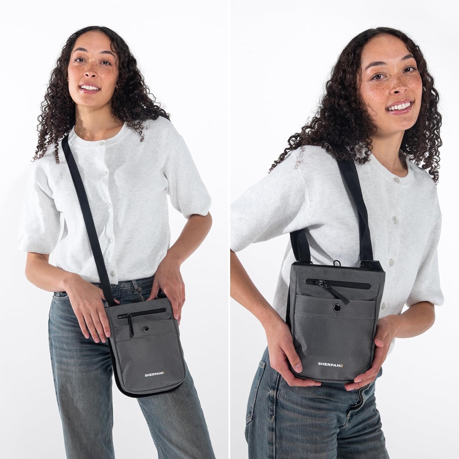 image:imageSherpani Prima Small Anti Theft Crossbody Bag Travel Shoulder Bag Cross Body Purses Handbags Travel GiftGranite