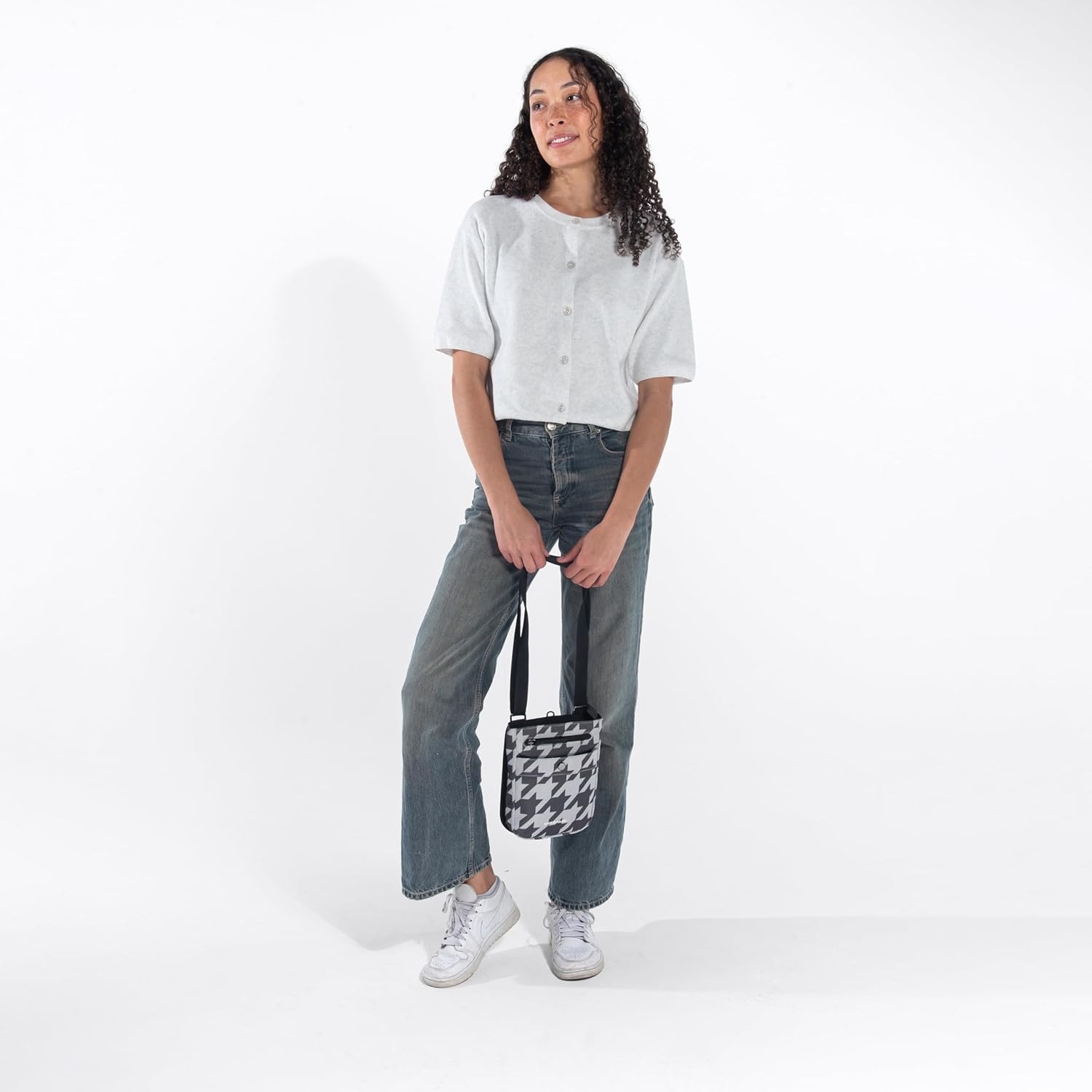 image:imageSherpani Prima Small Anti Theft Crossbody Bag Travel Shoulder Bag Cross Body Purses Handbags Travel GiftHoundstooth