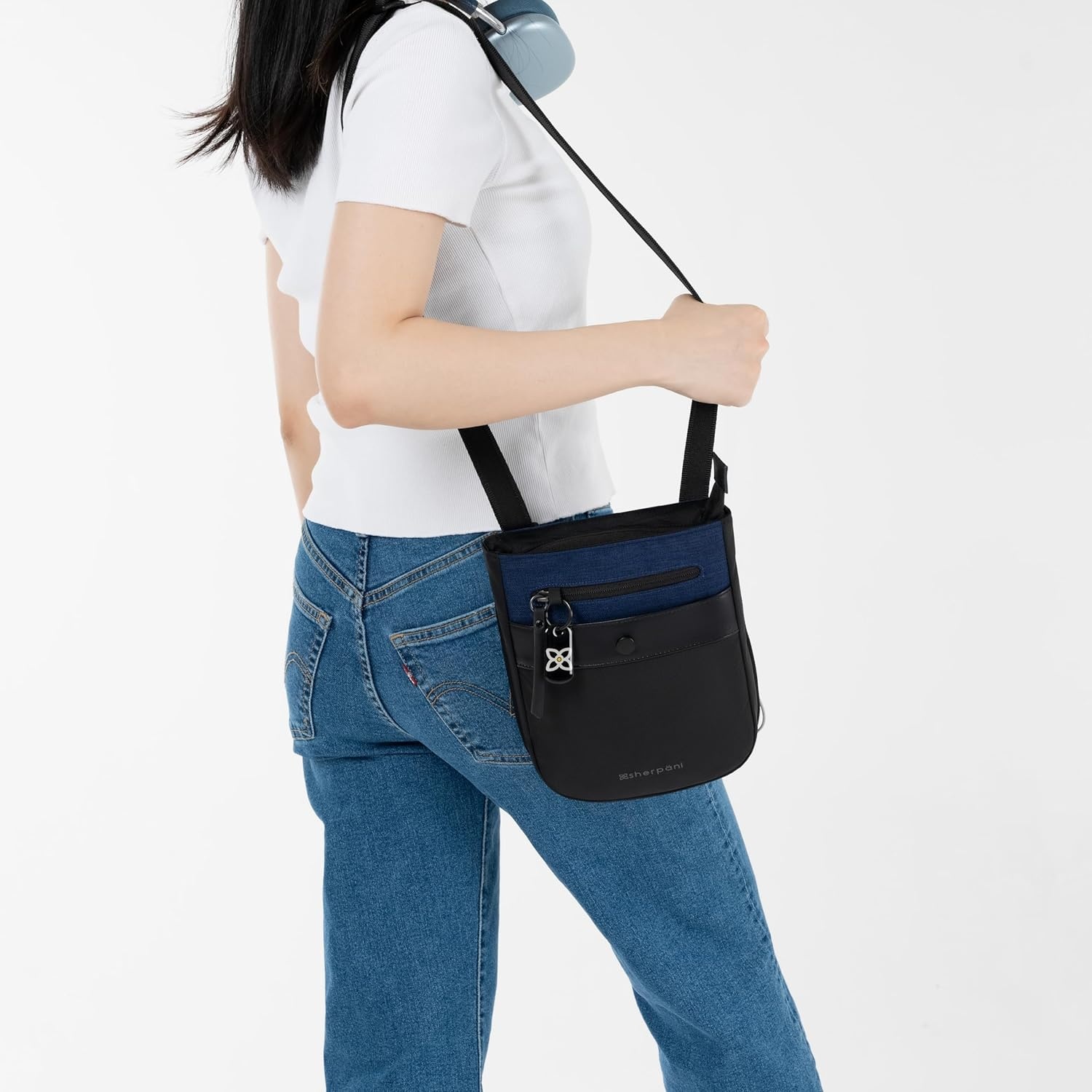 image:imageSherpani Prima Small Anti Theft Crossbody Bag Travel Shoulder Bag Cross Body Purses Handbags Travel GiftIndigo Lite