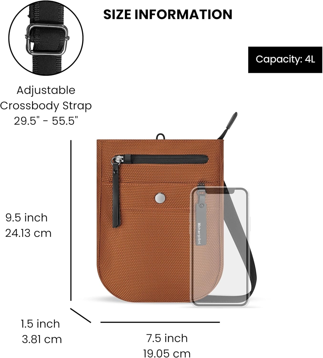 image:imageSherpani Prima Small Anti Theft Crossbody Bag Travel Shoulder Bag Cross Body Purses Handbags Travel GiftMorocco