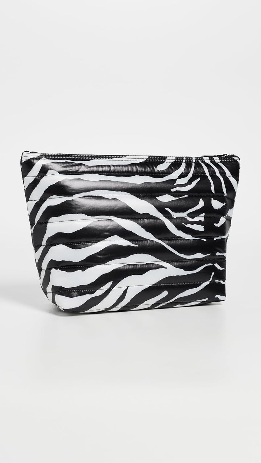 image:imageThink Royln Travel Trio Organizational PouchesBlackWhite ZebraPearl Silver