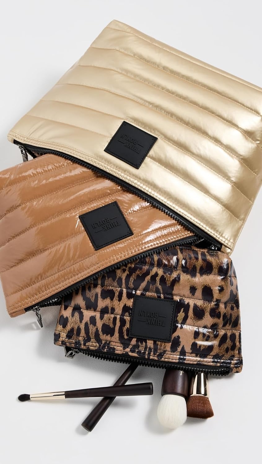 image:imageThink Royln Travel Trio Organizational PouchesMineral GoldGlossy NudeGloss