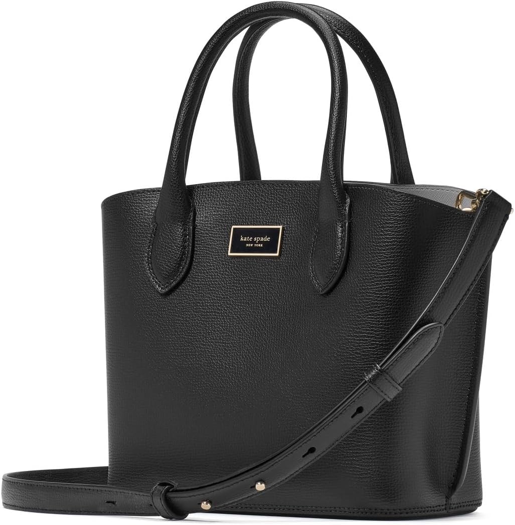 image:imagekate spade new york Suite Crossgrain Leather Crossbody Tote BagBlack