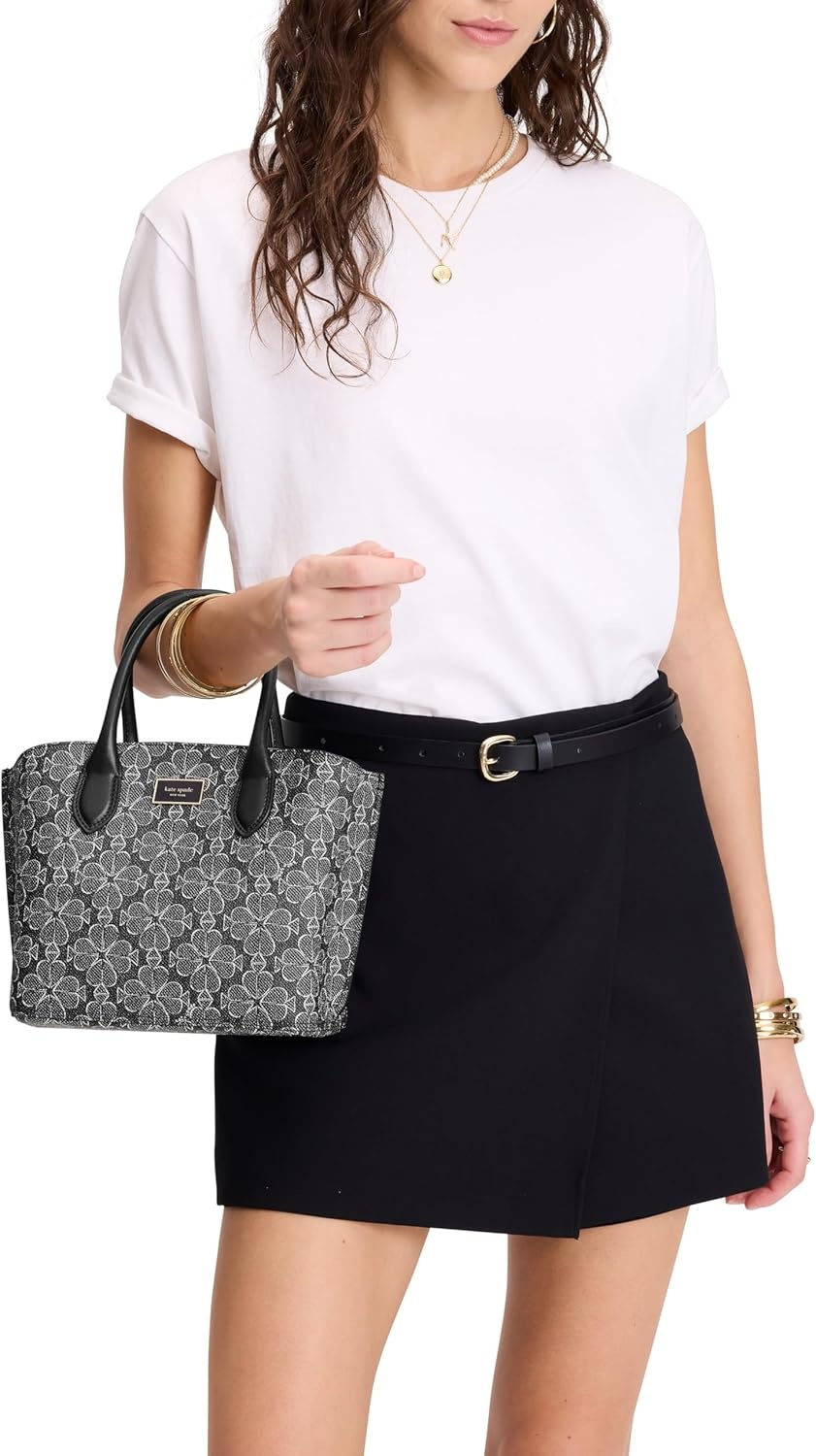 image:imagekate spade new york Suite Crossgrain Leather Crossbody Tote BagBlack Multi