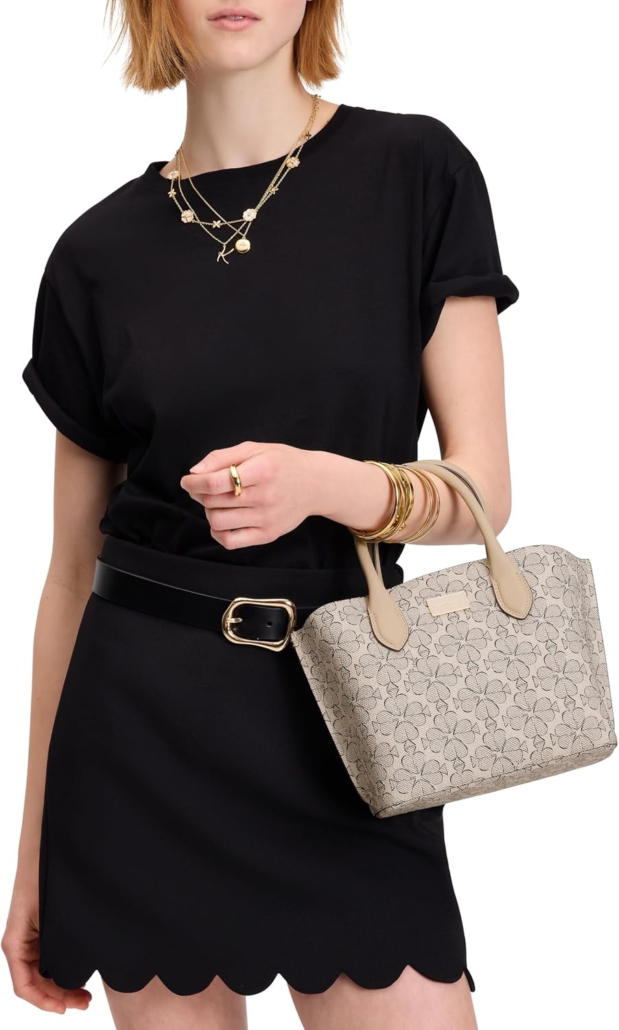 image:imagekate spade new york Suite Crossgrain Leather Crossbody Tote BagNeutral Multi Spade Flower