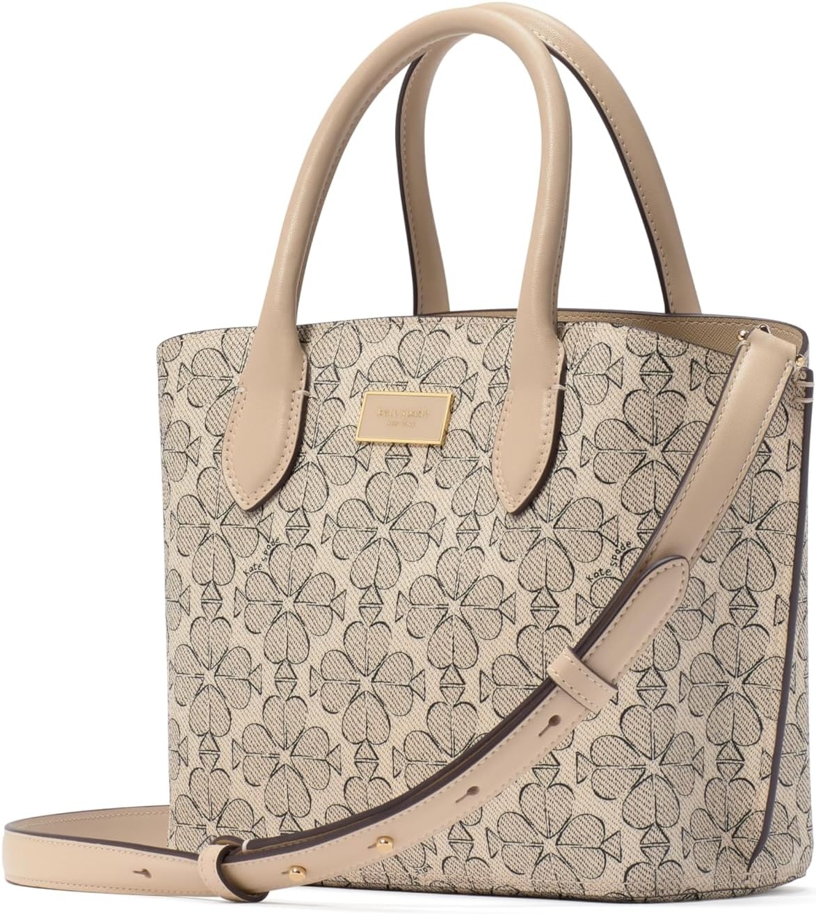 image:imagekate spade new york Suite Crossgrain Leather Crossbody Tote BagNeutral Multi Spade Flower