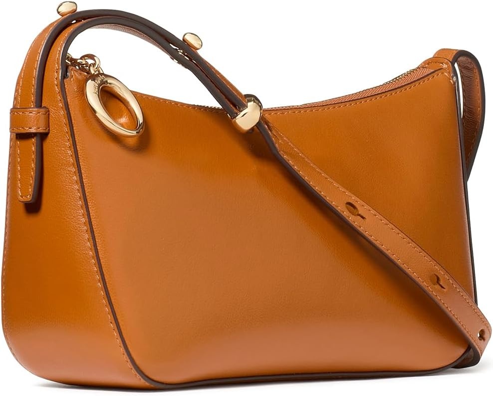 image:imagekate spade new york Womens Halo Fine Grain Leather CrossbodyBaked Amber