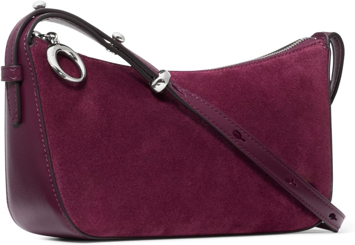 image:imagekate spade new york Womens Halo Fine Grain Leather CrossbodyPurple Agate Suede