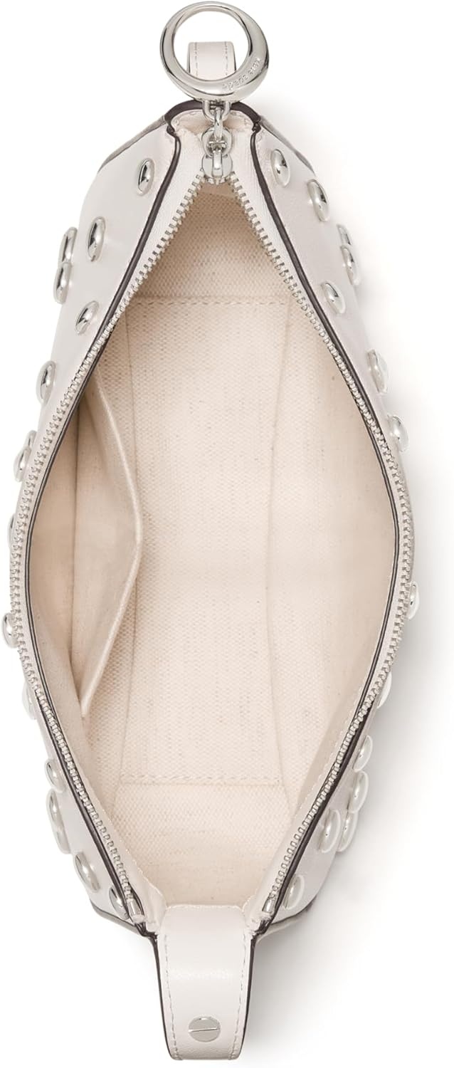 image:imagekate spade new york Womens Halo Fine Grain Leather CrossbodyStudded Cream