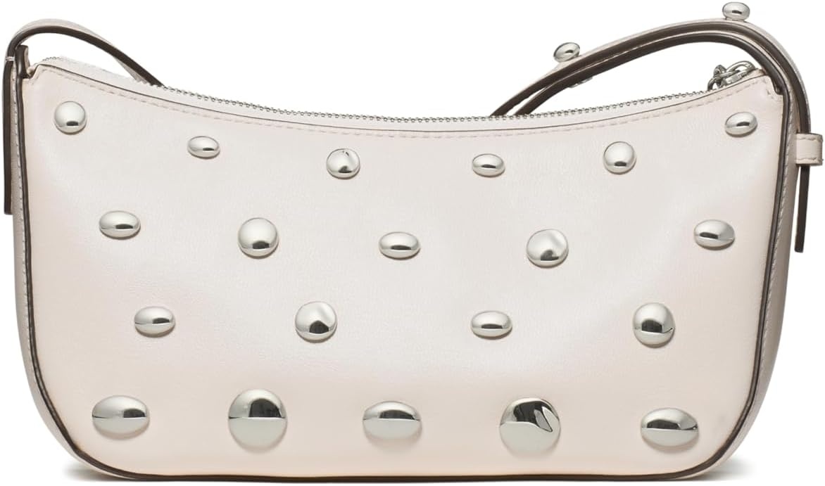image:imagekate spade new york Womens Halo Fine Grain Leather CrossbodyStudded Cream