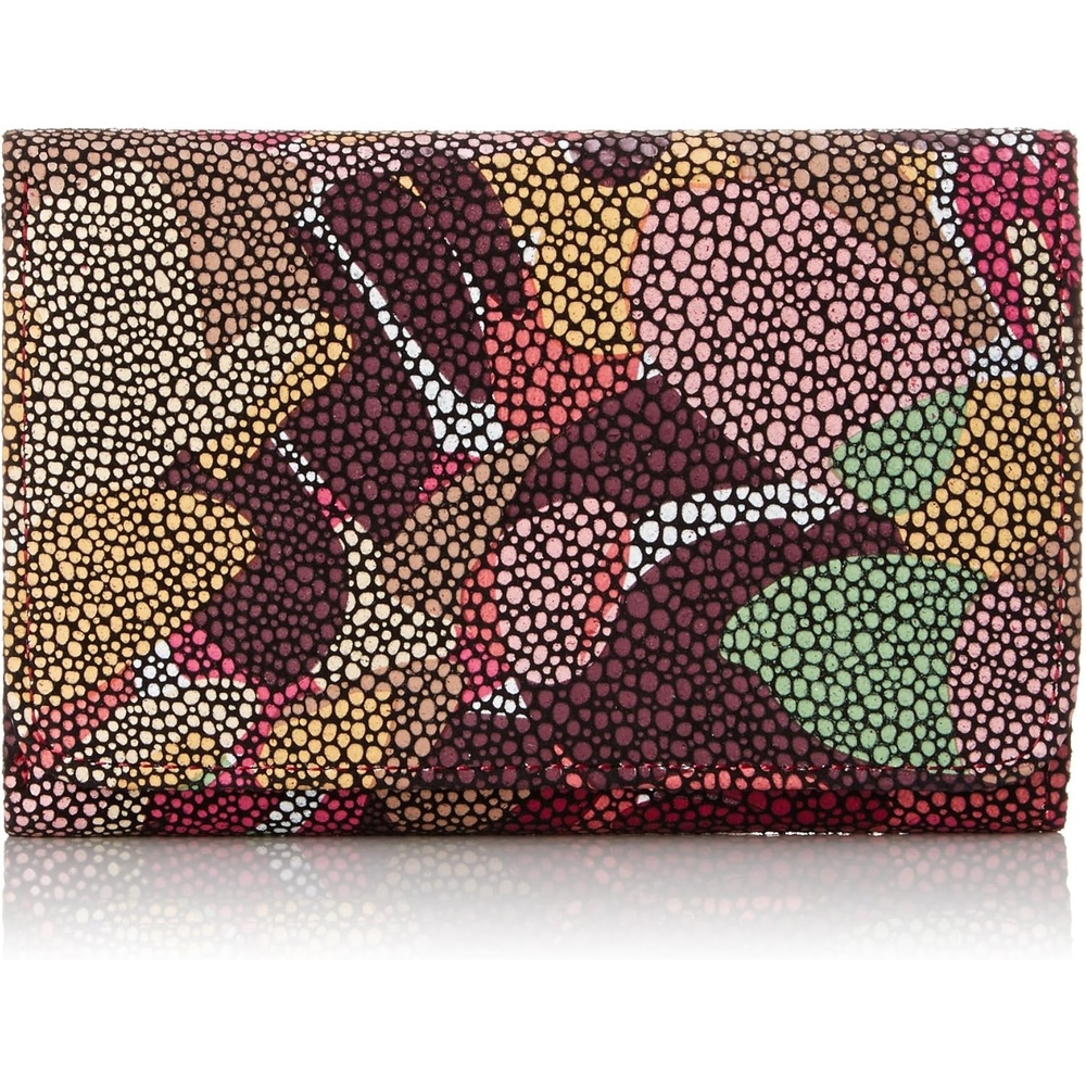 image:imageHOBO Jill Trifold Leather Wallet for Women Snap ClosureFall Foliage