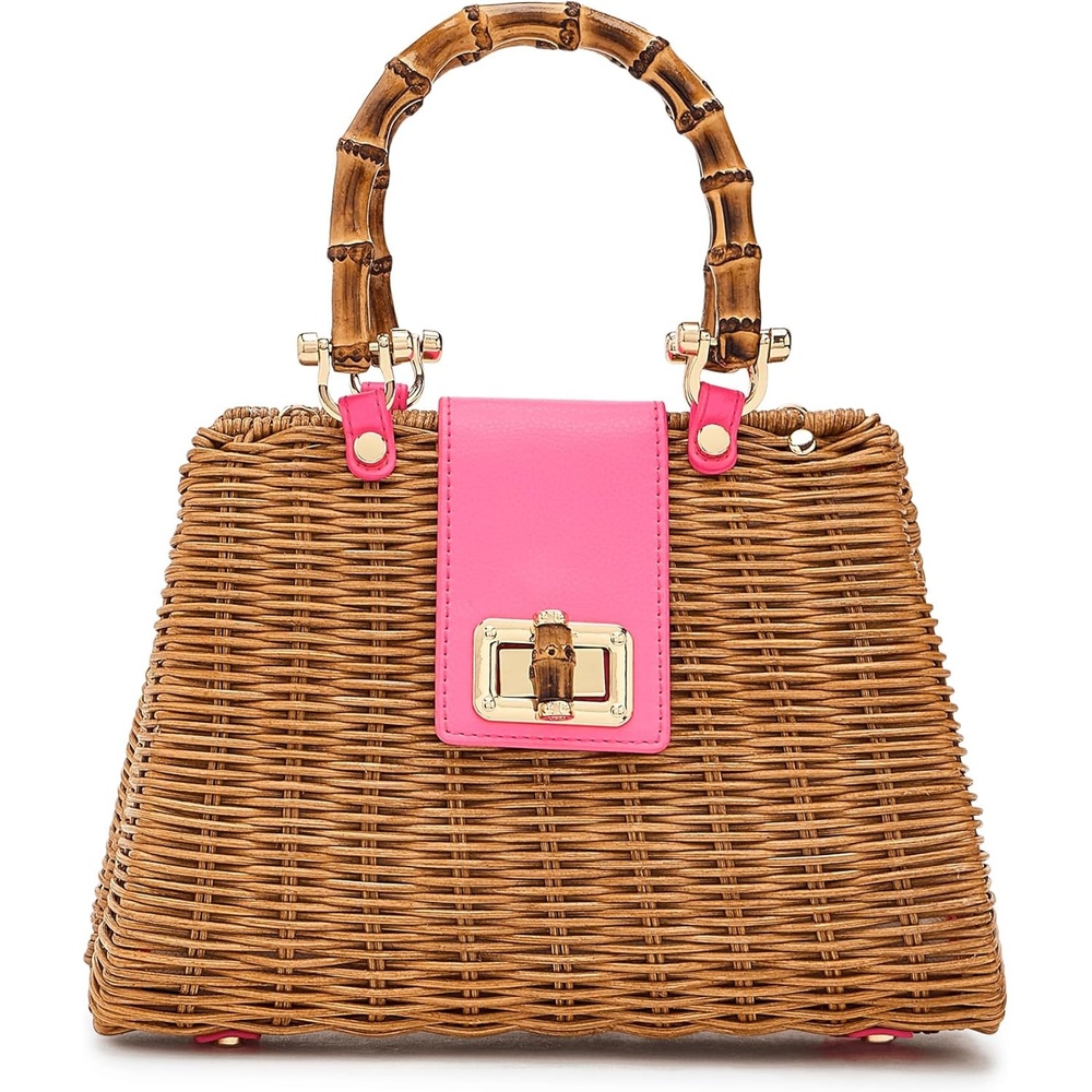 image:imageLilly Pulitzer Leena Top Handle BagCherry Blossom Pink X Honey