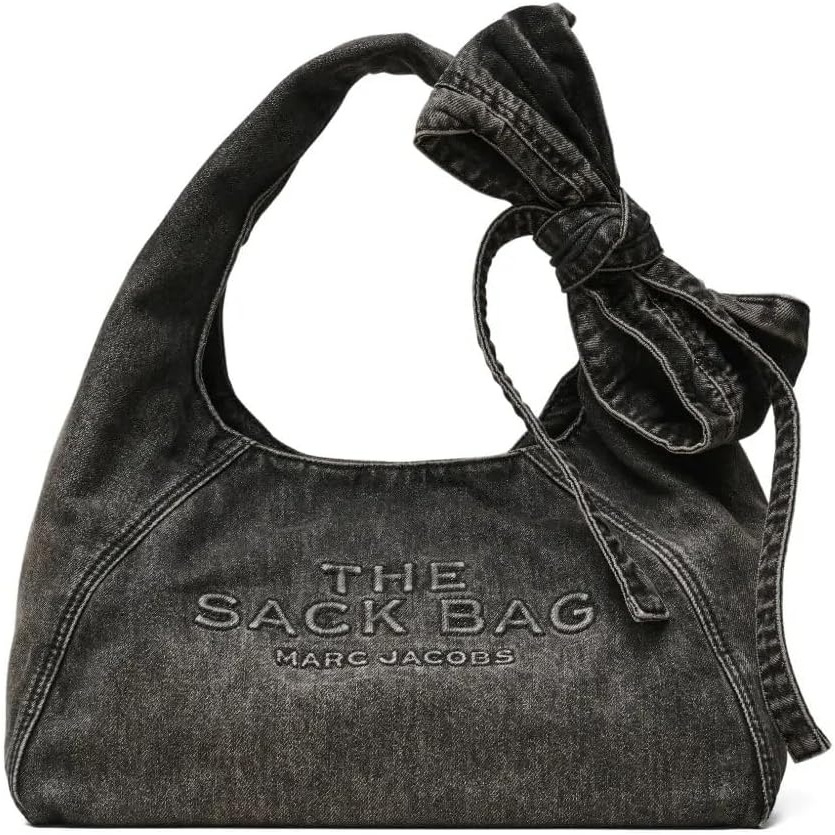 image:imageMarc Jacobs Womens The Bow Denim Sack BagBlack Wash