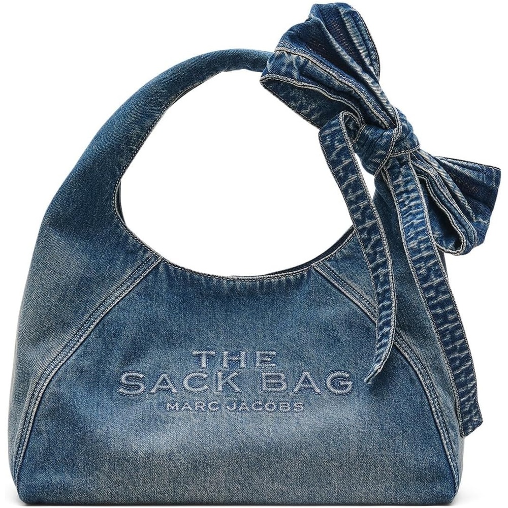 image:imageMarc Jacobs Womens The Bow Denim Sack BagMedium Wash Indigo