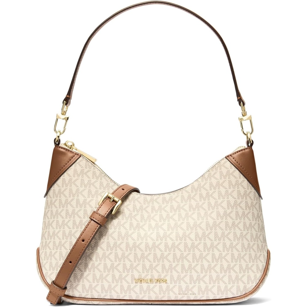 image:imageMichael Kors Womens Jet Set Medium Conv Pouchette XbodyVanillaAcorn
