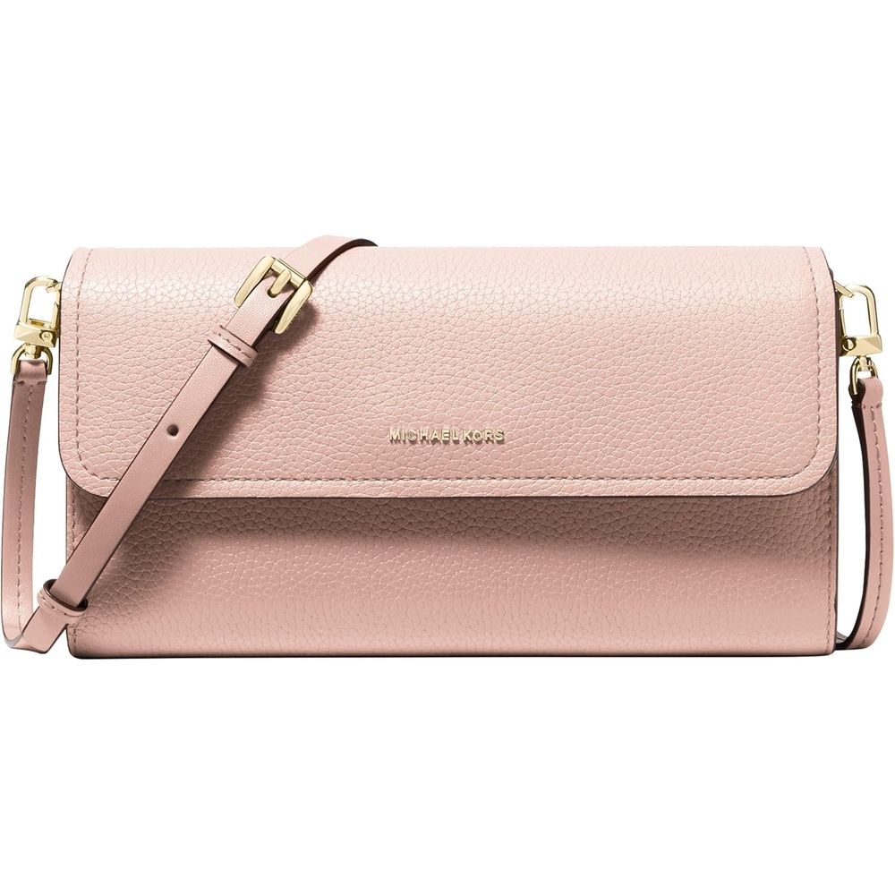 image:imageMichael Kors Womens Jet Set Small East West Phone CrossbodyGoldtone HardwareLeatherSoft Pink