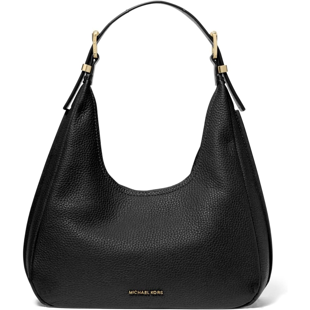 image:imageMichael Kors Womens Nolita Small Hobo Shoulder BagGoldtone HardwareBlack