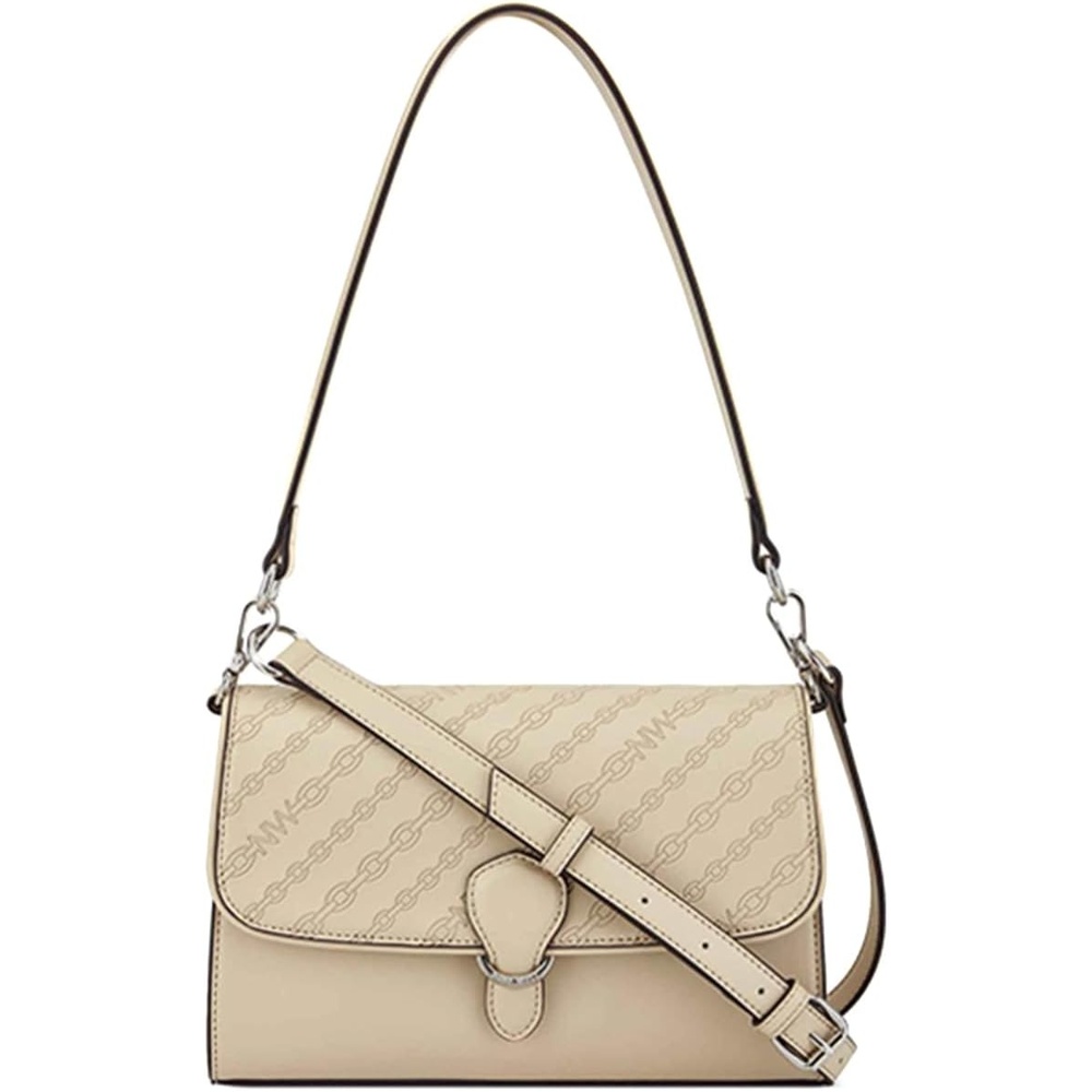 image:imageNine West Levvy Top Handle Flap Shoulder BagBeige