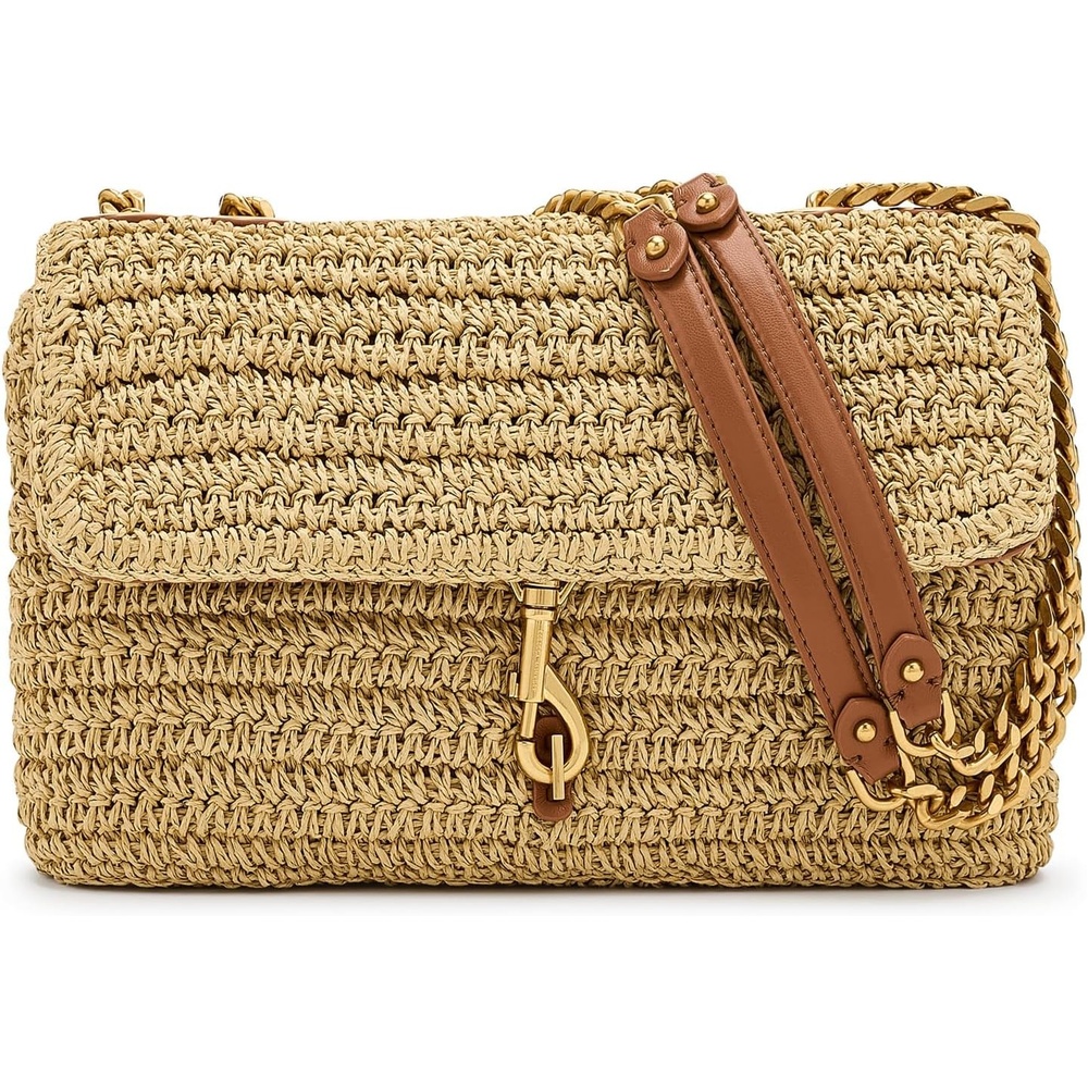 image:imageRebecca Minkoff Edie Medium Crossbody Bag for Women NaturalTawny