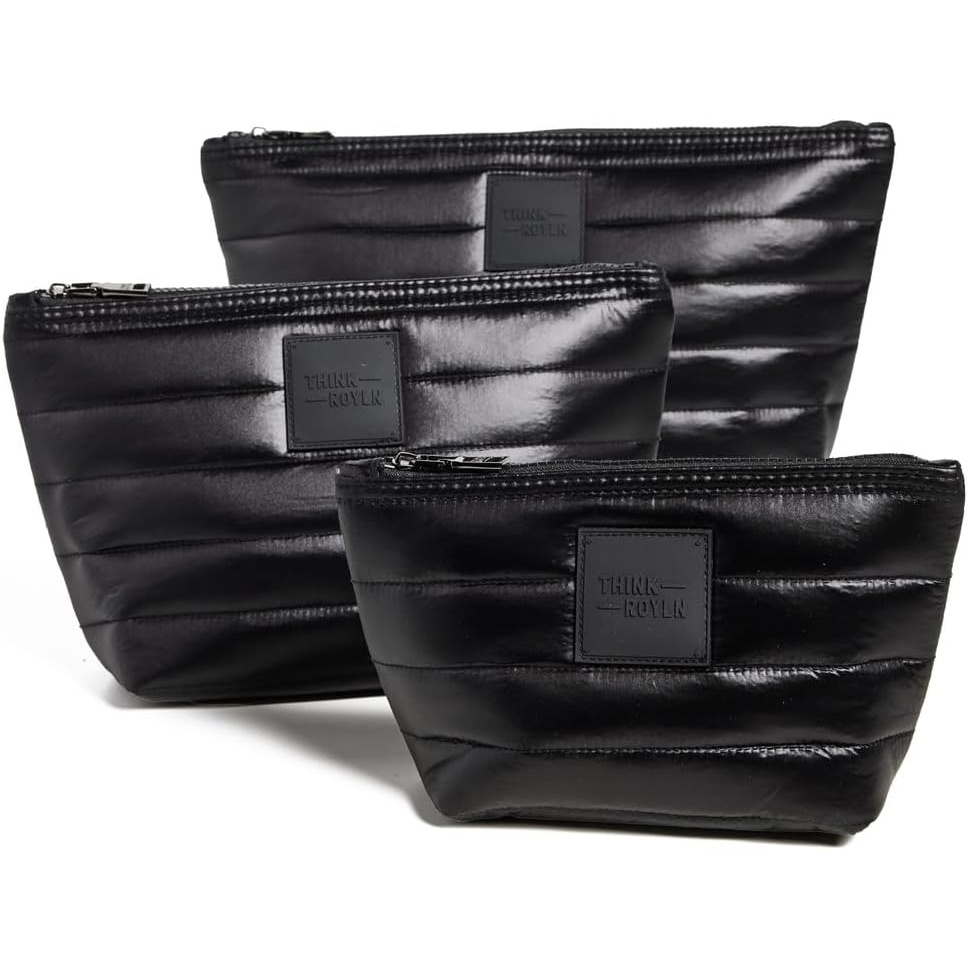 image:imageThink Royln Travel Trio Organizational PouchesPearl Black