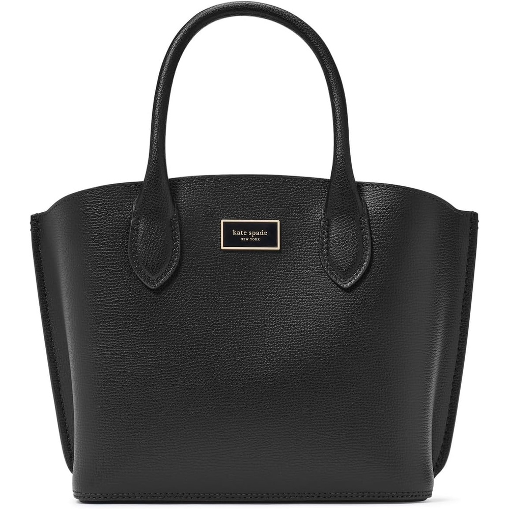 image:imagekate spade new york Suite Crossgrain Leather Crossbody Tote BagBlack
