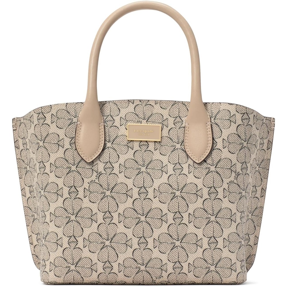 image:imagekate spade new york Suite Crossgrain Leather Crossbody Tote BagNeutral Multi Spade Flower