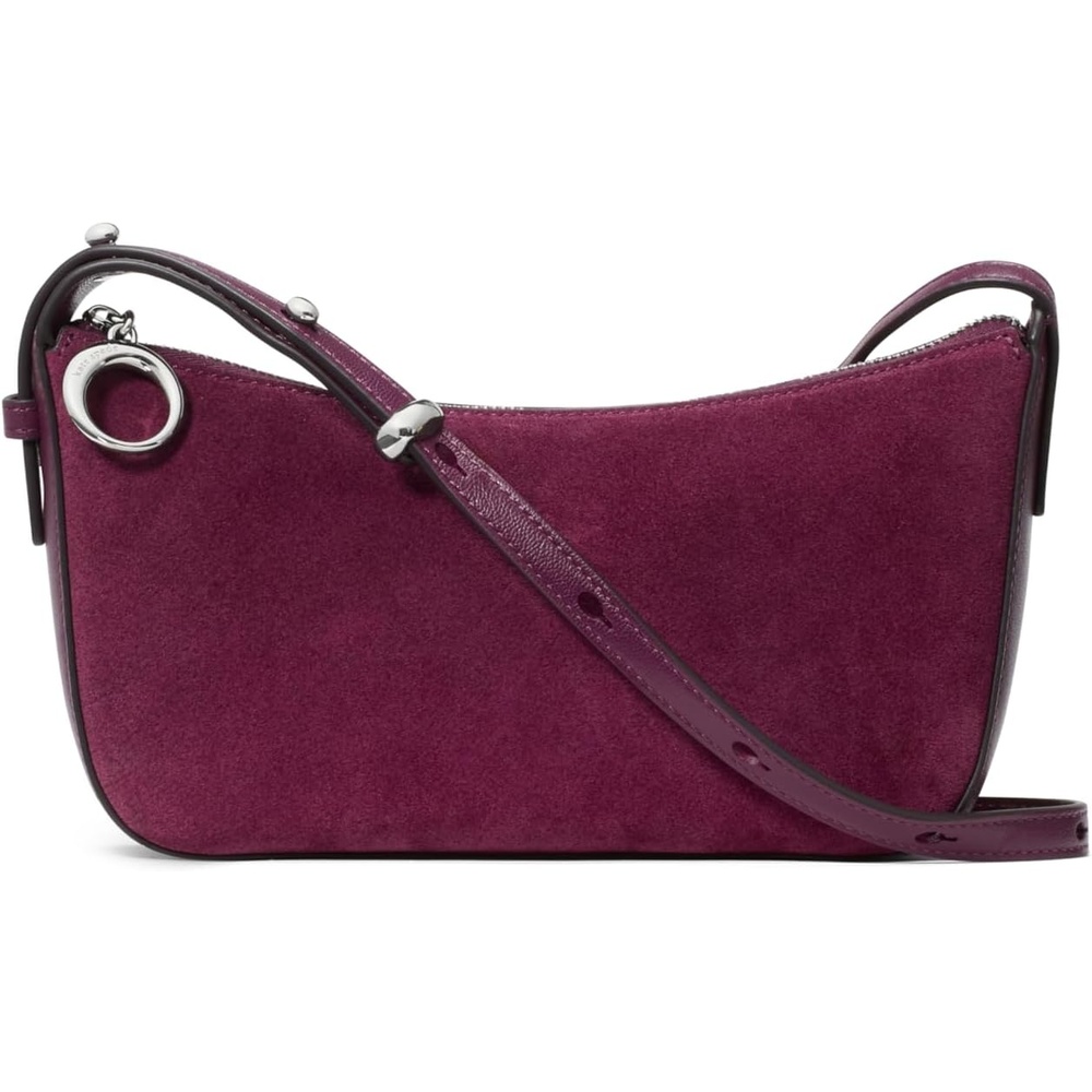 image:imagekate spade new york Womens Halo Fine Grain Leather CrossbodyPurple Agate Suede