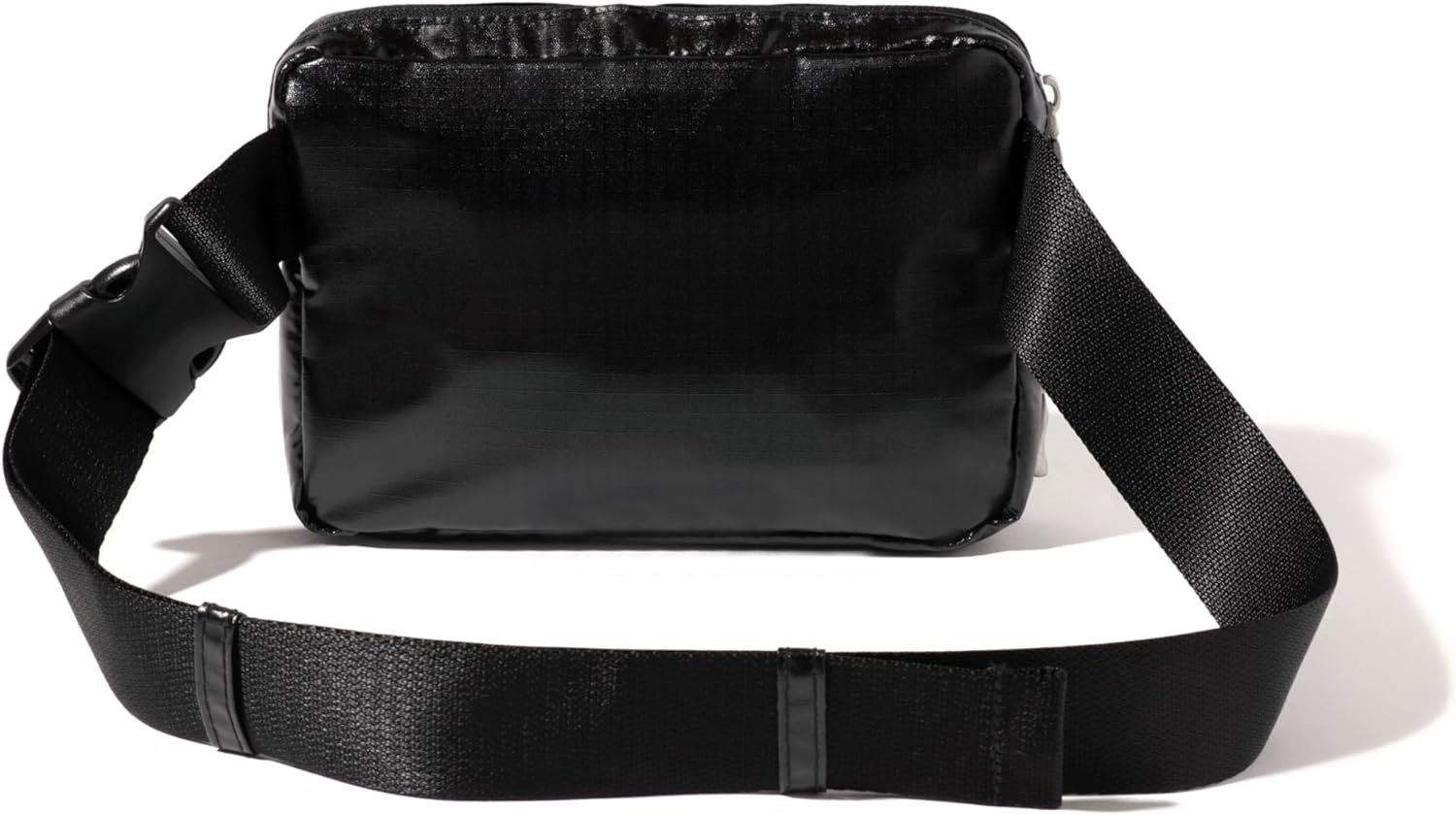 image:imageBaggallini Modern Belt Bag 5x8 Travel Fanny Pack Sling Bag Waistpack wRFID Card Holder Waterresistant Crossbody BagBlack Gloss Ripstop