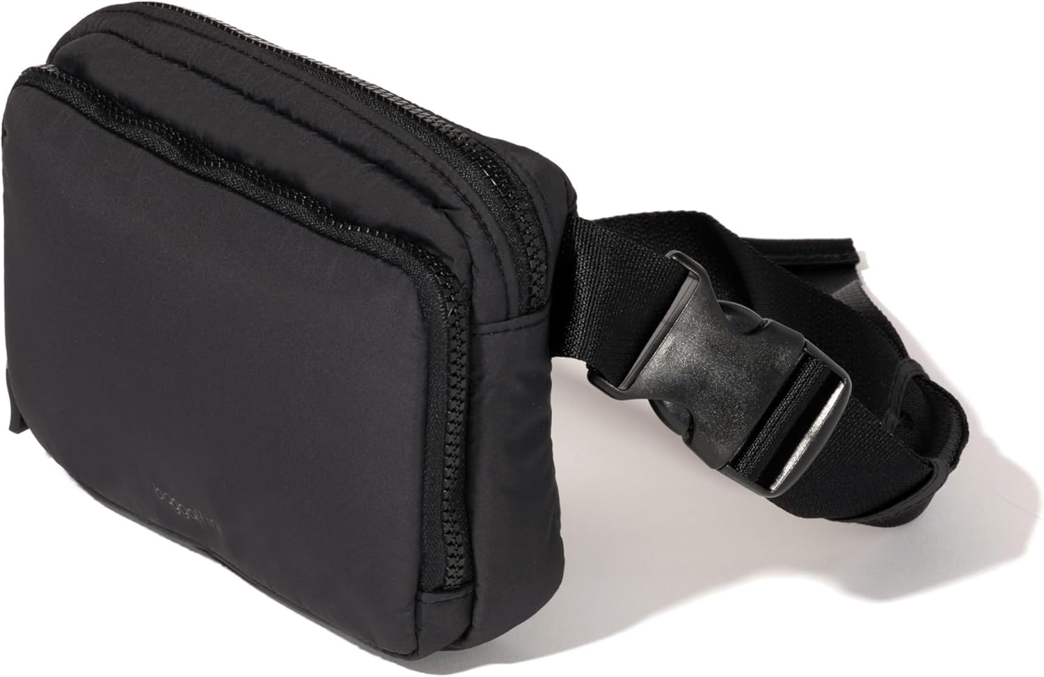 image:imageBaggallini Modern Belt Bag 5x8 Travel Fanny Pack Sling Bag Waistpack wRFID Card Holder Waterresistant Crossbody BagBlack Puff
