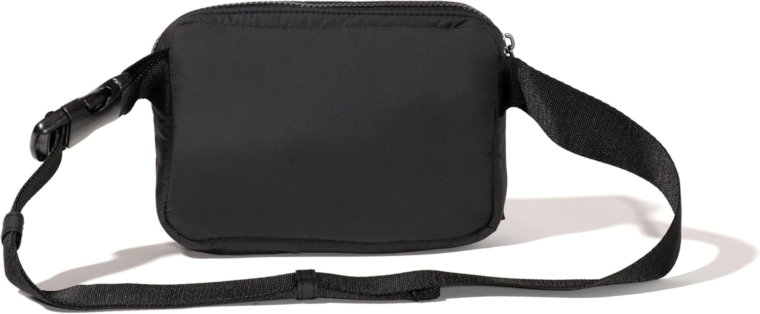 image:imageBaggallini Modern Belt Bag 5x8 Travel Fanny Pack Sling Bag Waistpack wRFID Card Holder Waterresistant Crossbody BagBlack Puff