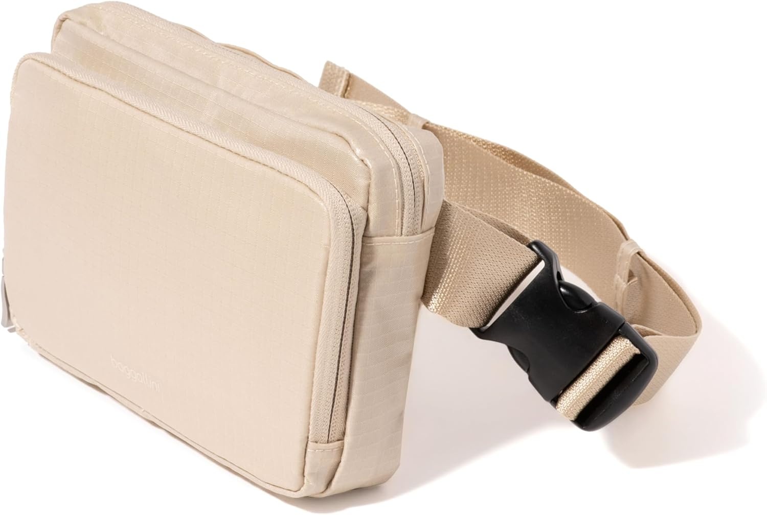 image:imageBaggallini Modern Belt Bag 5x8 Travel Fanny Pack Sling Bag Waistpack wRFID Card Holder Waterresistant Crossbody BagChalk Gloss Ripstop