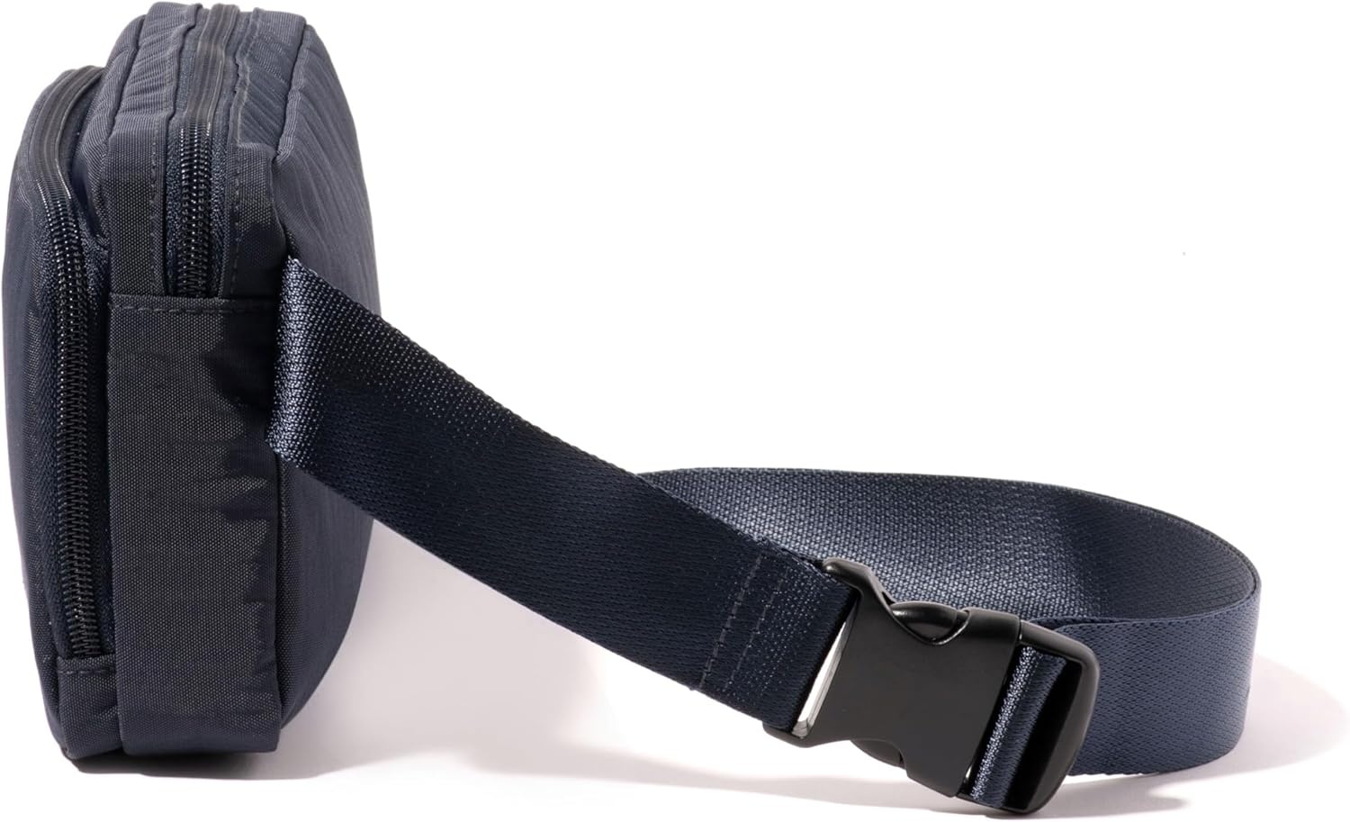 image:imageBaggallini Modern Belt Bag 5x8 Travel Fanny Pack Sling Bag Waistpack wRFID Card Holder Waterresistant Crossbody BagFrench Navy Print