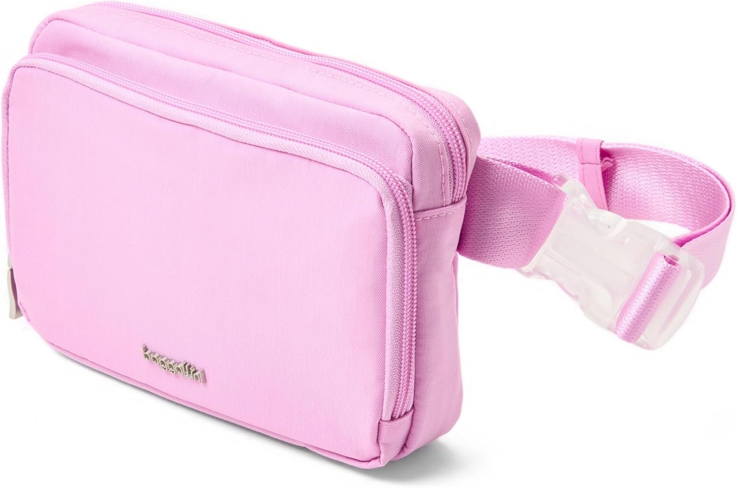 image:imageBaggallini Modern Belt Bag 5x8 Travel Fanny Pack Sling Bag Waistpack wRFID Card Holder Waterresistant Crossbody BagHibiscus Pink