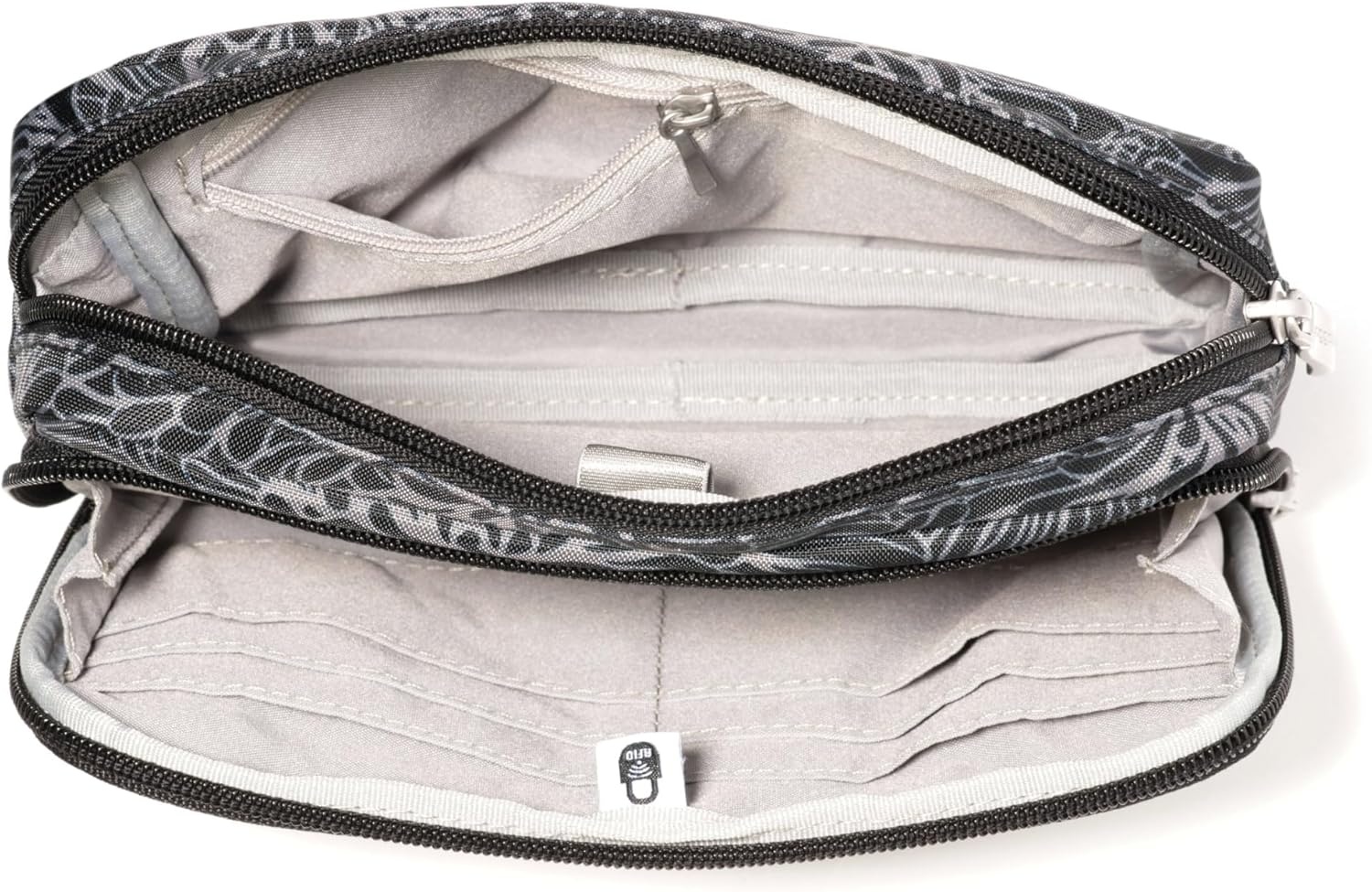 image:imageBaggallini Modern Belt Bag 5x8 Travel Fanny Pack Sling Bag Waistpack wRFID Card Holder Waterresistant Crossbody BagMidnight Blossom