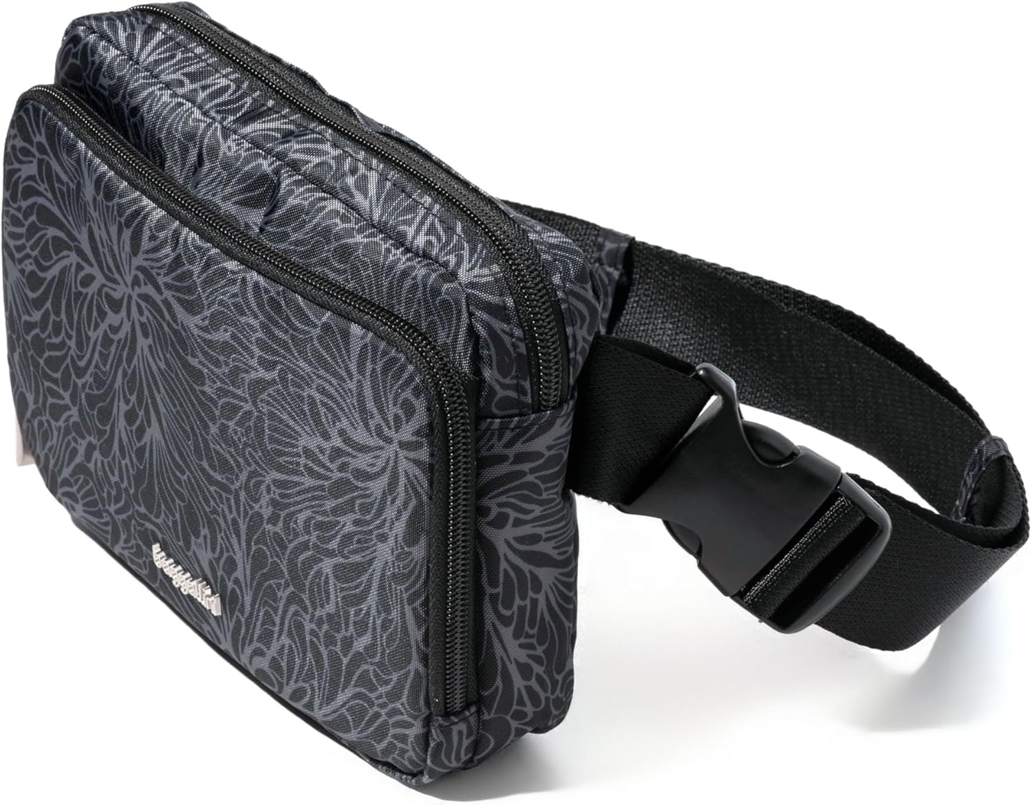 image:imageBaggallini Modern Belt Bag 5x8 Travel Fanny Pack Sling Bag Waistpack wRFID Card Holder Waterresistant Crossbody BagMidnight Blossom