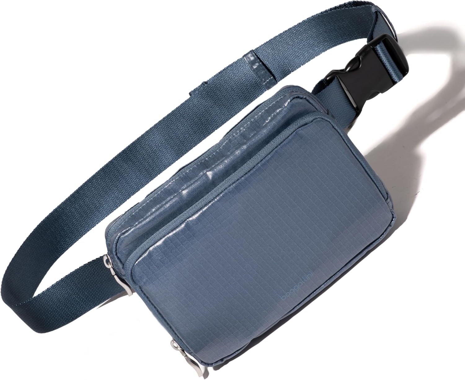 image:imageBaggallini Modern Belt Bag 5x8 Travel Fanny Pack Sling Bag Waistpack wRFID Card Holder Waterresistant Crossbody BagMist Gloss Ripstop
