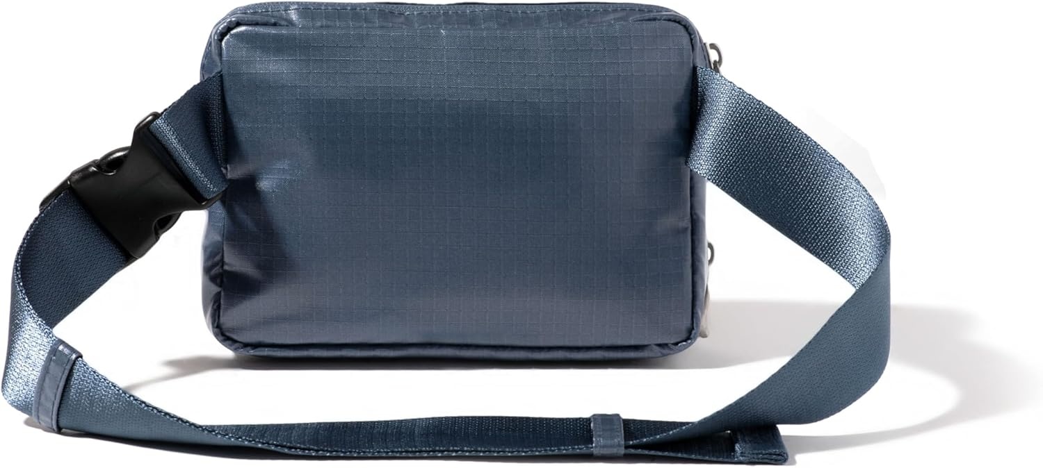 image:imageBaggallini Modern Belt Bag 5x8 Travel Fanny Pack Sling Bag Waistpack wRFID Card Holder Waterresistant Crossbody BagMist Gloss Ripstop