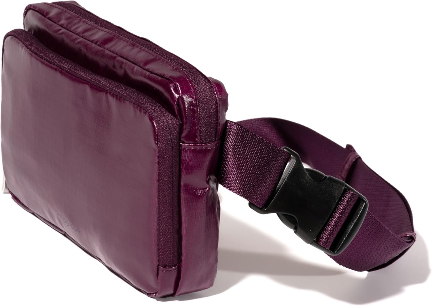 image:imageBaggallini Modern Belt Bag 5x8 Travel Fanny Pack Sling Bag Waistpack wRFID Card Holder Waterresistant Crossbody BagMulberry Gloss Ripstop