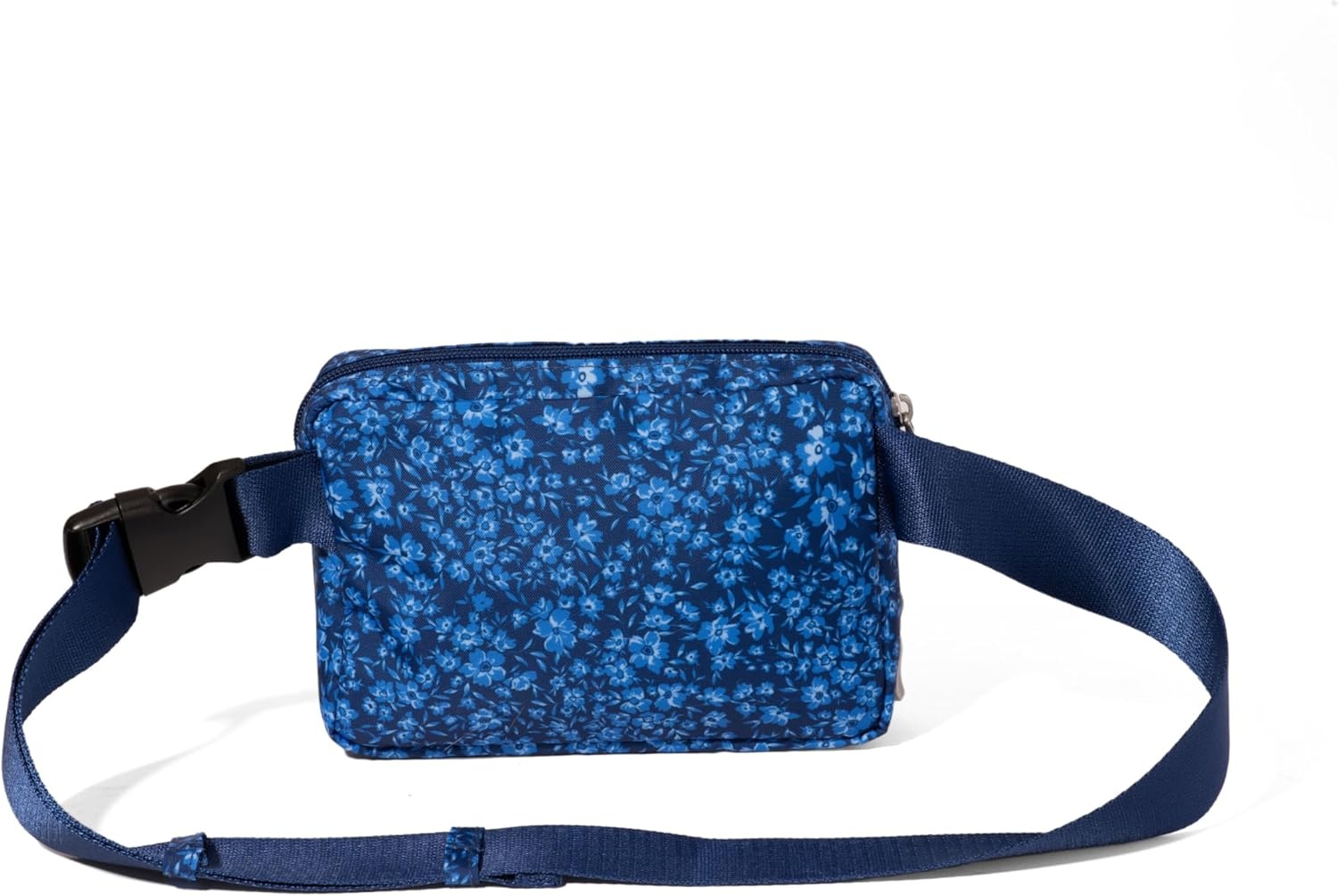 image:imageBaggallini Modern Belt Bag 5x8 Travel Fanny Pack Sling Bag Waistpack wRFID Card Holder Waterresistant Crossbody BagNavy Petal