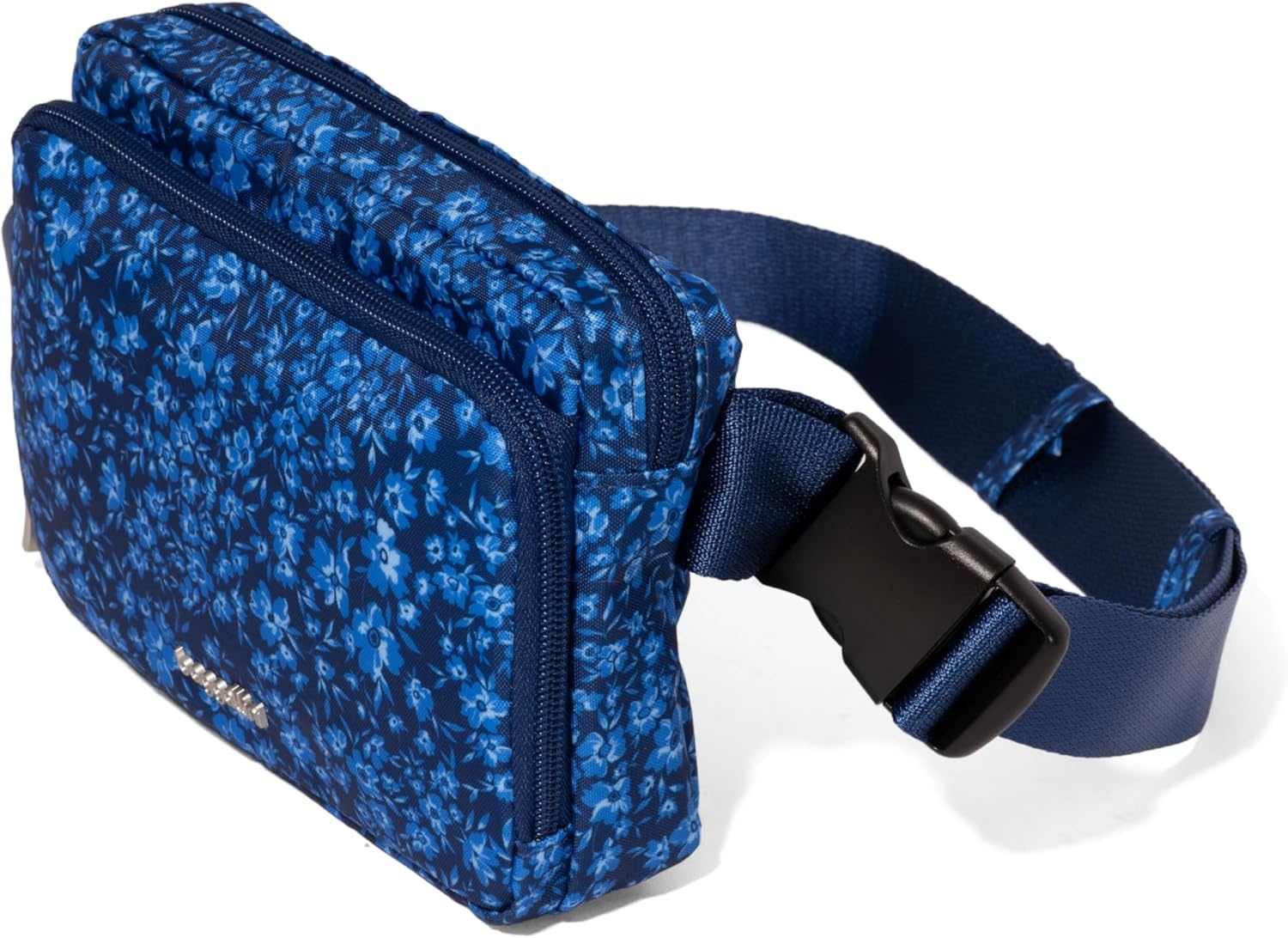 image:imageBaggallini Modern Belt Bag 5x8 Travel Fanny Pack Sling Bag Waistpack wRFID Card Holder Waterresistant Crossbody BagNavy Petal