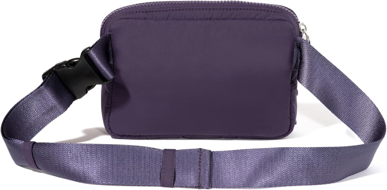 image:imageBaggallini Modern Belt Bag 5x8 Travel Fanny Pack Sling Bag Waistpack wRFID Card Holder Waterresistant Crossbody BagPlum Twilight Puff