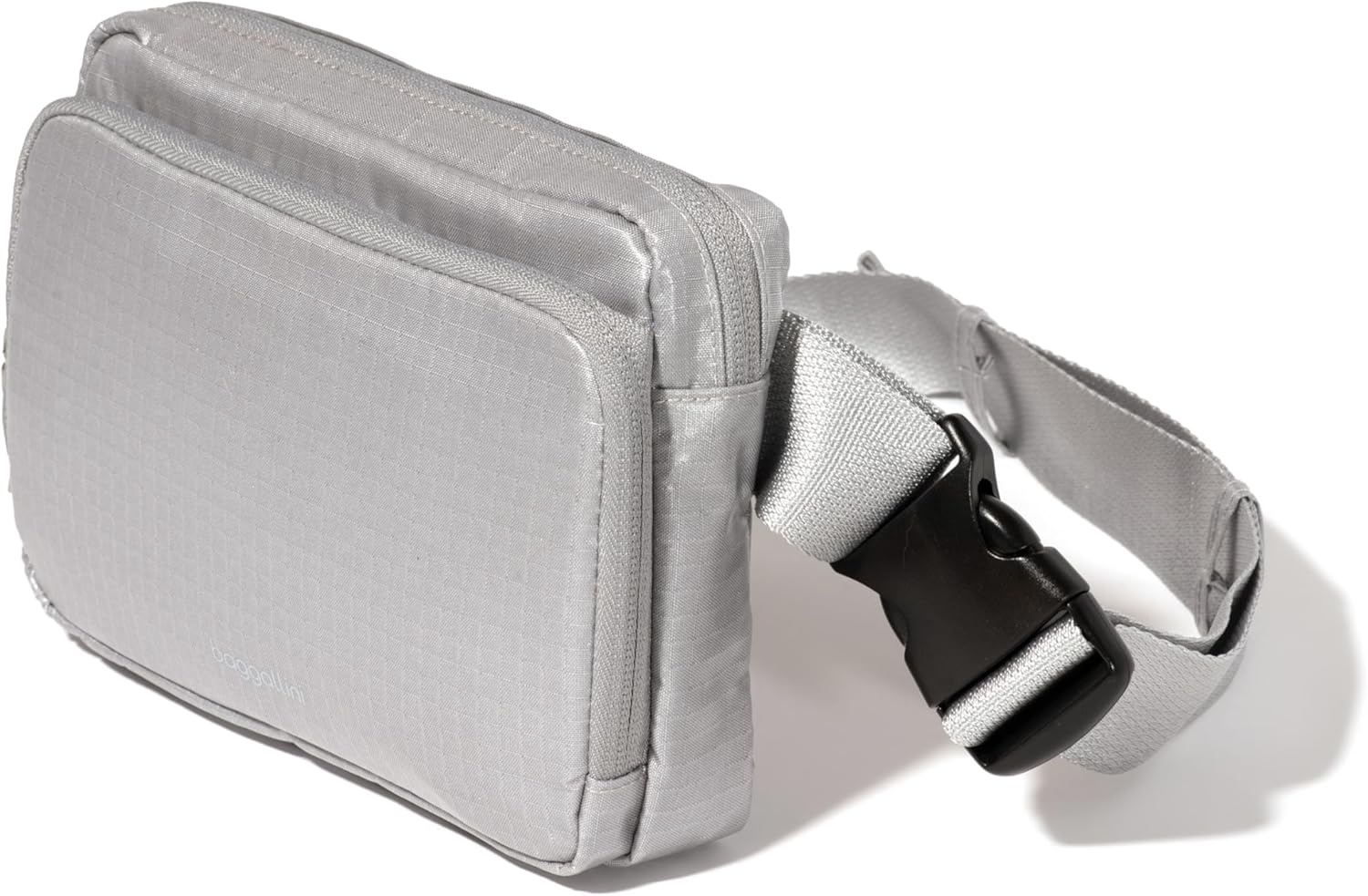 image:imageBaggallini Modern Belt Bag 5x8 Travel Fanny Pack Sling Bag Waistpack wRFID Card Holder Waterresistant Crossbody BagSleet Gloss Ripstop