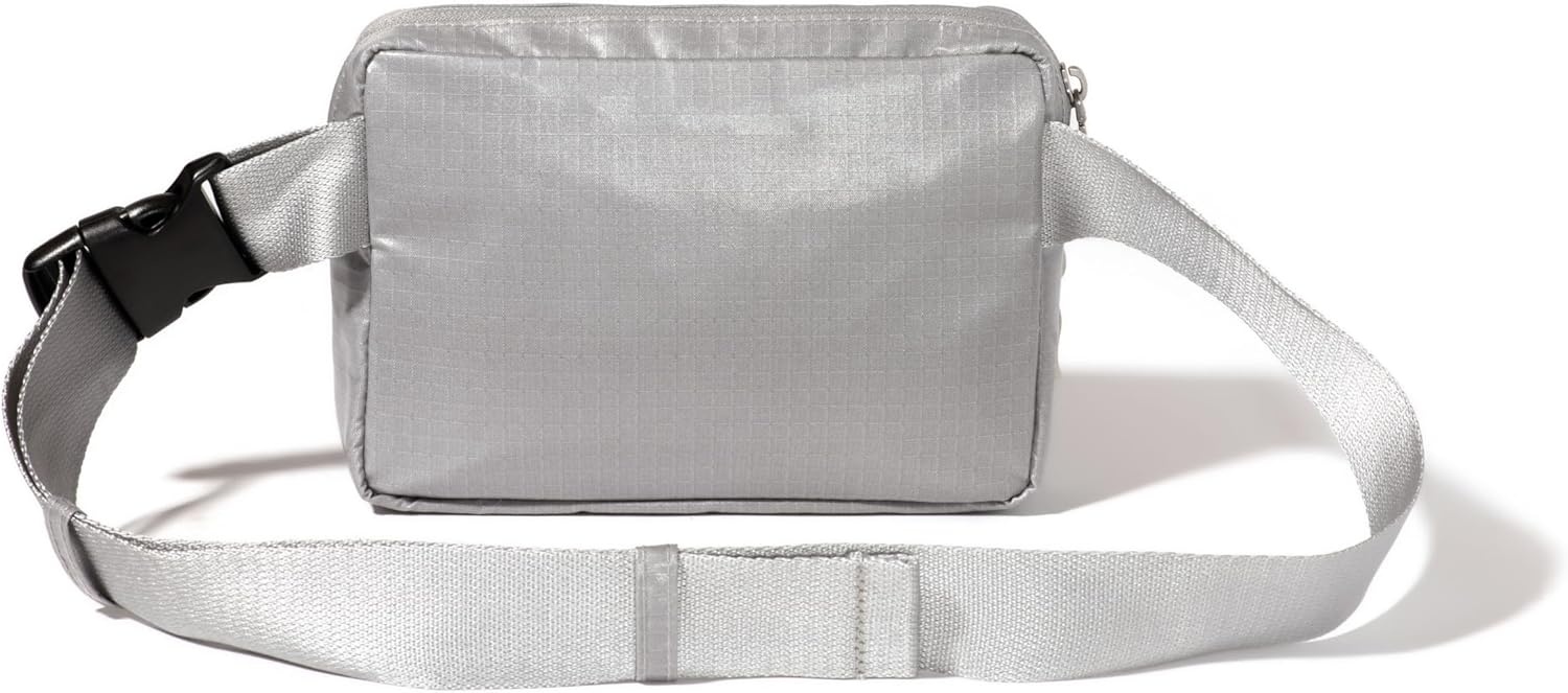 image:imageBaggallini Modern Belt Bag 5x8 Travel Fanny Pack Sling Bag Waistpack wRFID Card Holder Waterresistant Crossbody BagSleet Gloss Ripstop