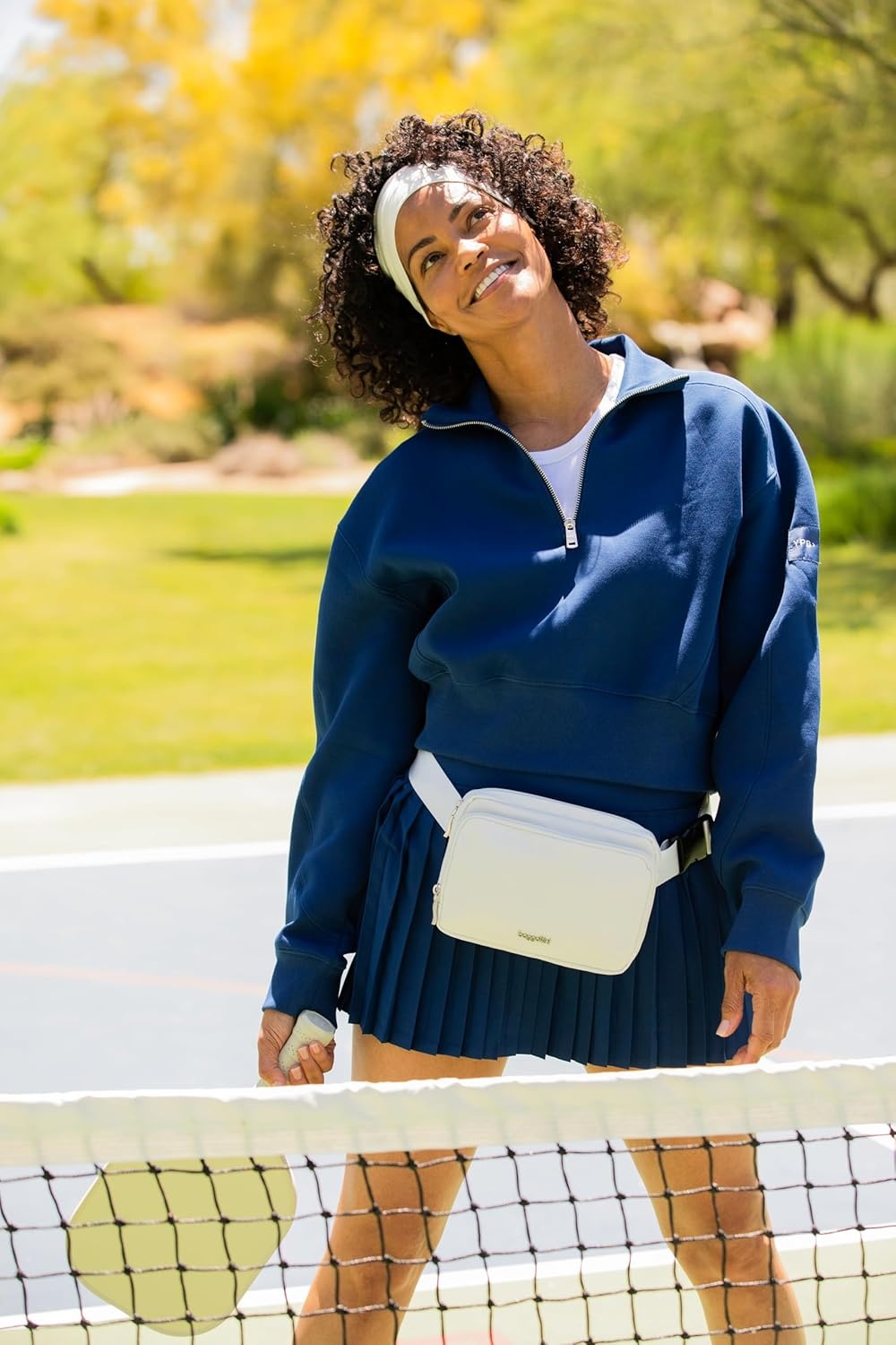 image:imageBaggallini Modern Belt Bag 5x8 Travel Fanny Pack Sling Bag Waistpack wRFID Card Holder Waterresistant Crossbody BagSterling Shimmer